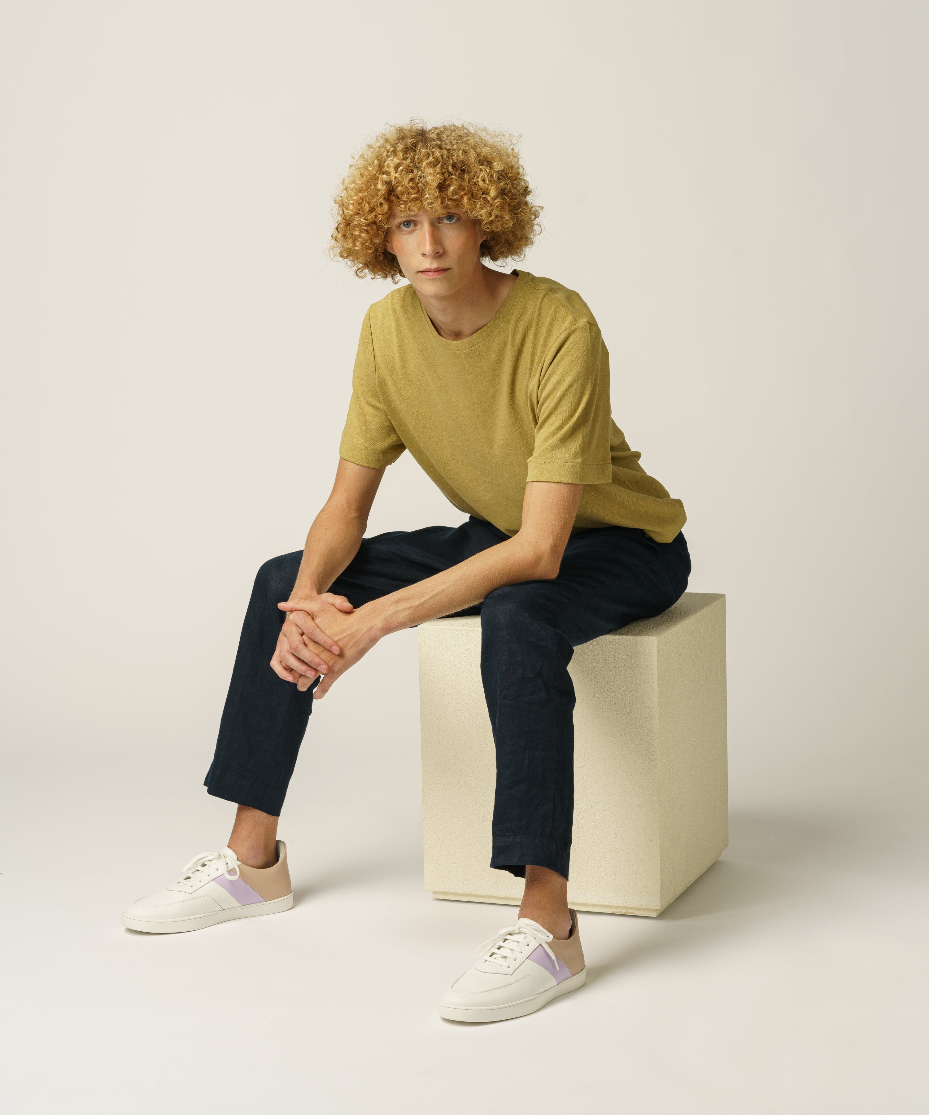 Jak Atlas Low II sneakers cuir nude lilas