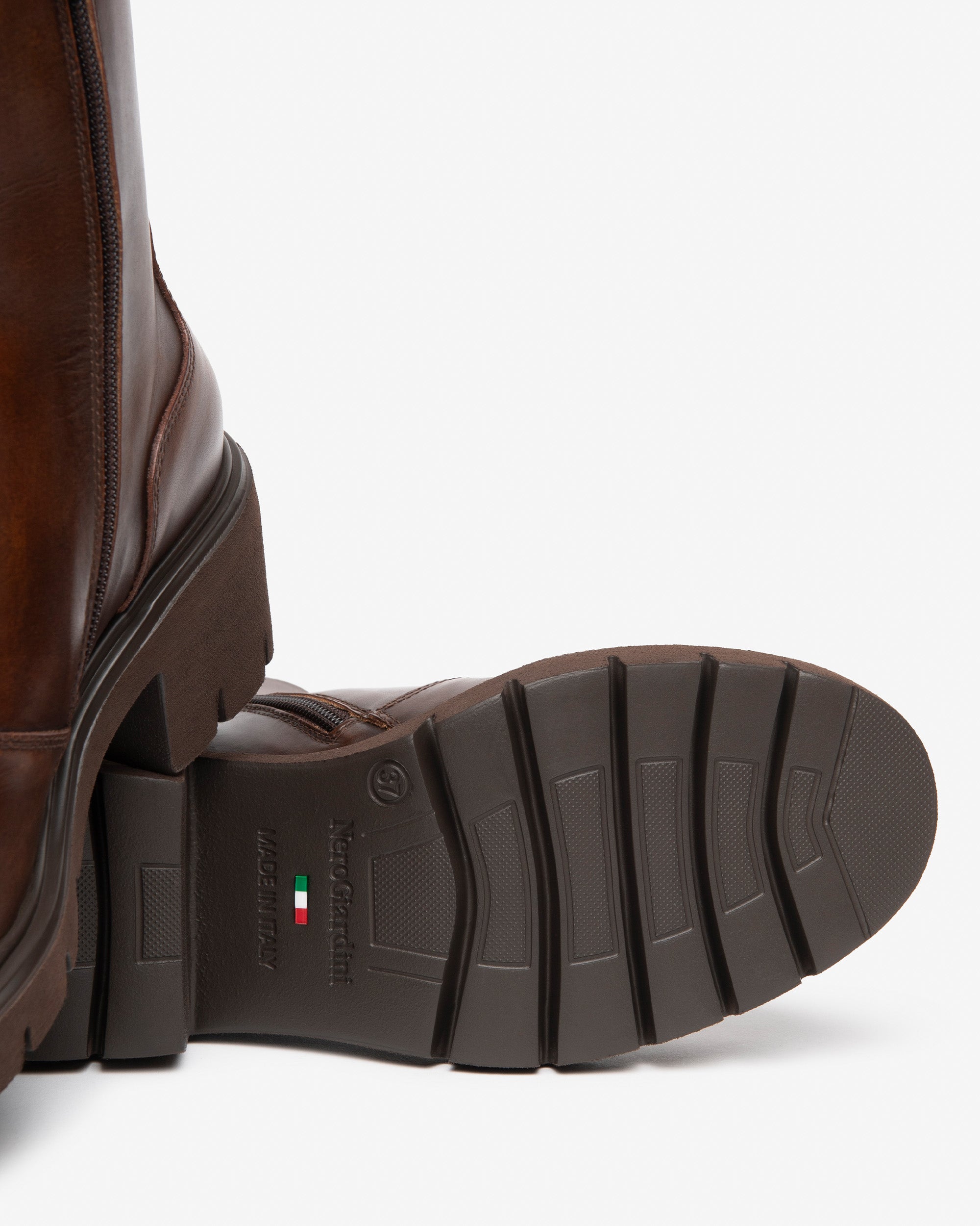 NeroGiardini Bottines cuir femme zip talon 60 mm