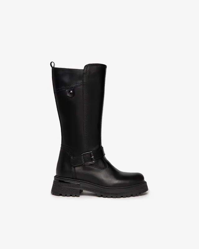 NeroGiardini Bottes Teens Fille Cuir Zip DryGo
