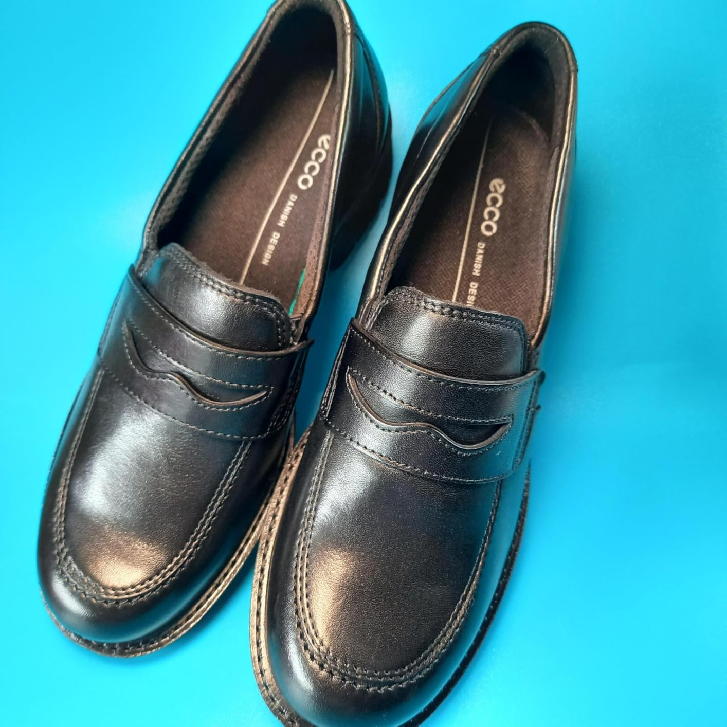 ECCO Elaina mocassin femme bleu marine élastique