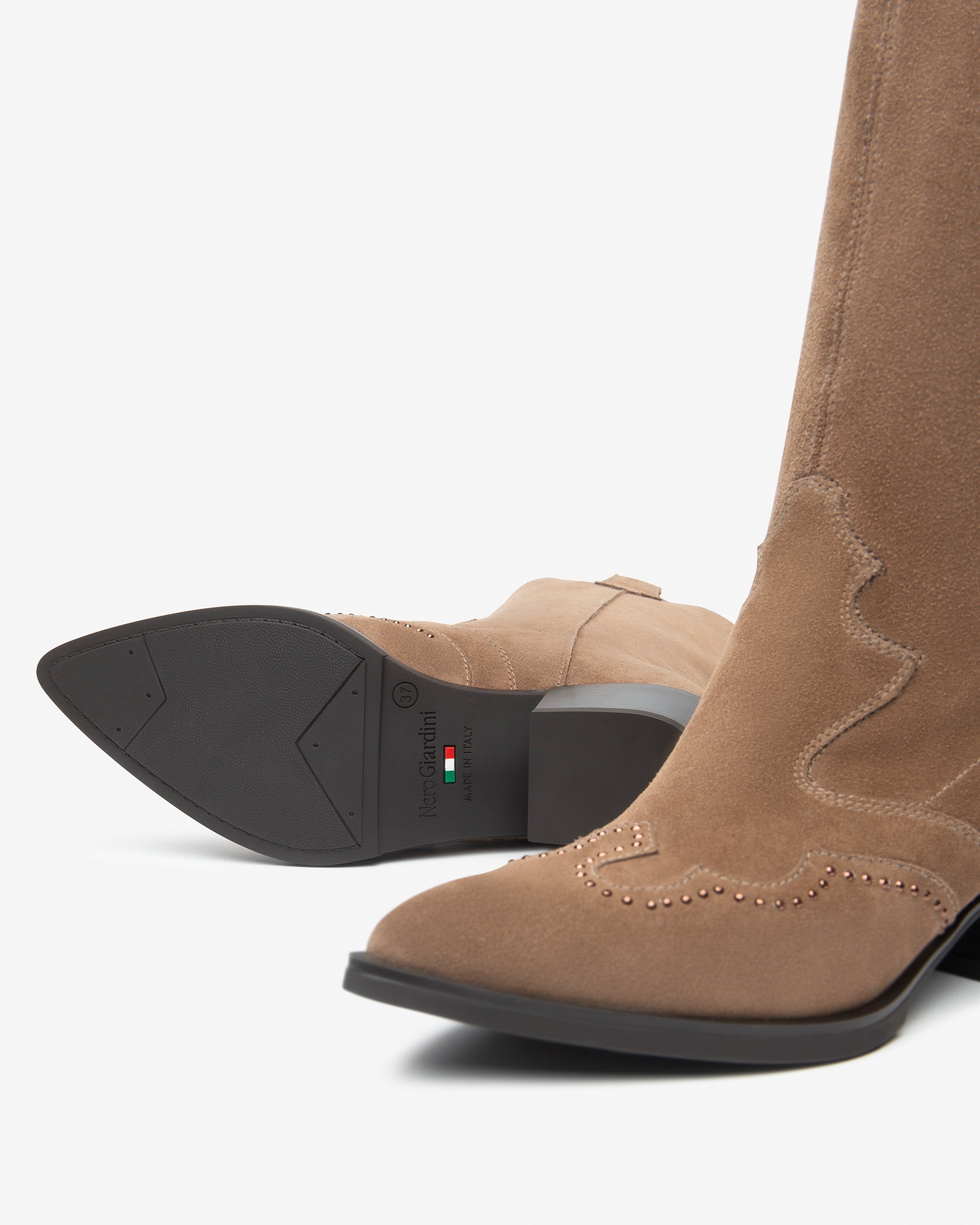 NeroGiardini Bottes Bottes Femme Cuir Velours 38