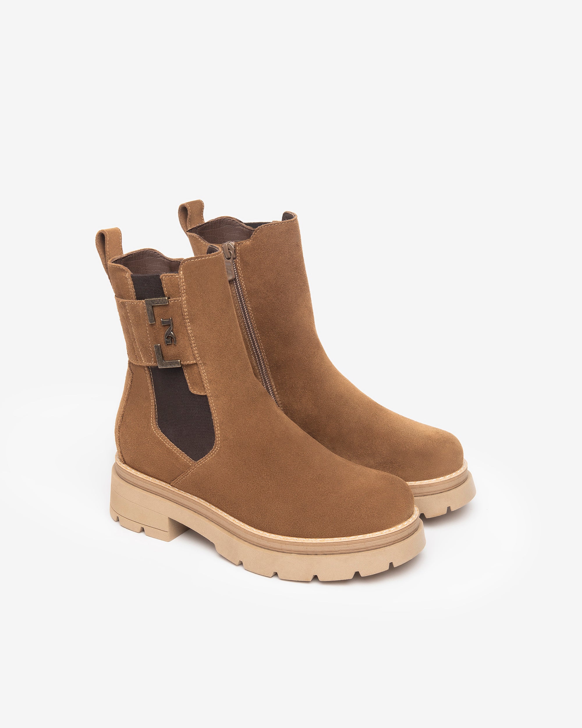 NeroGiardini Bottines Chelsea Femme Cuir Velours Hiver