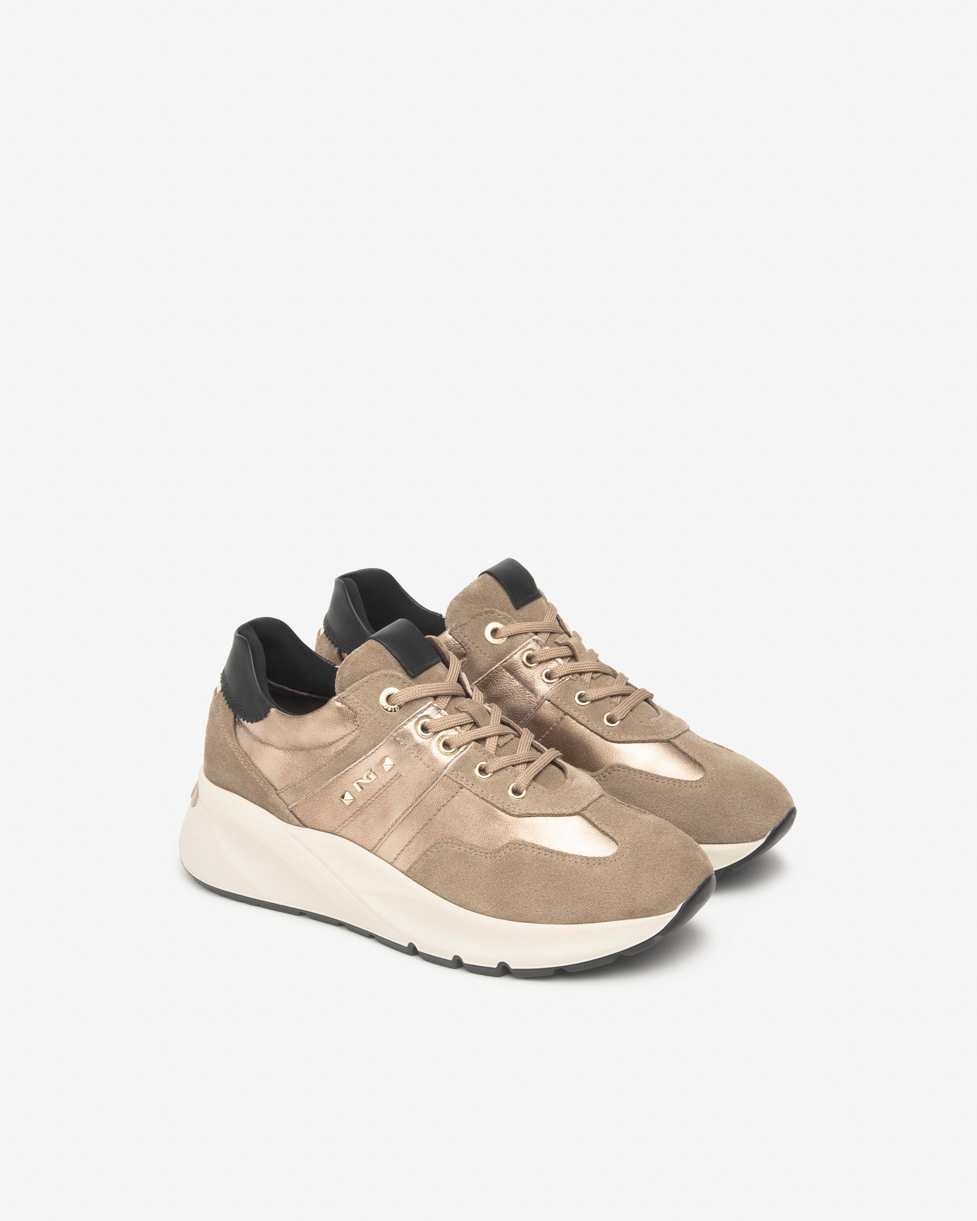 NeroGiardini Sneakers Femme Cuir Velours Confort