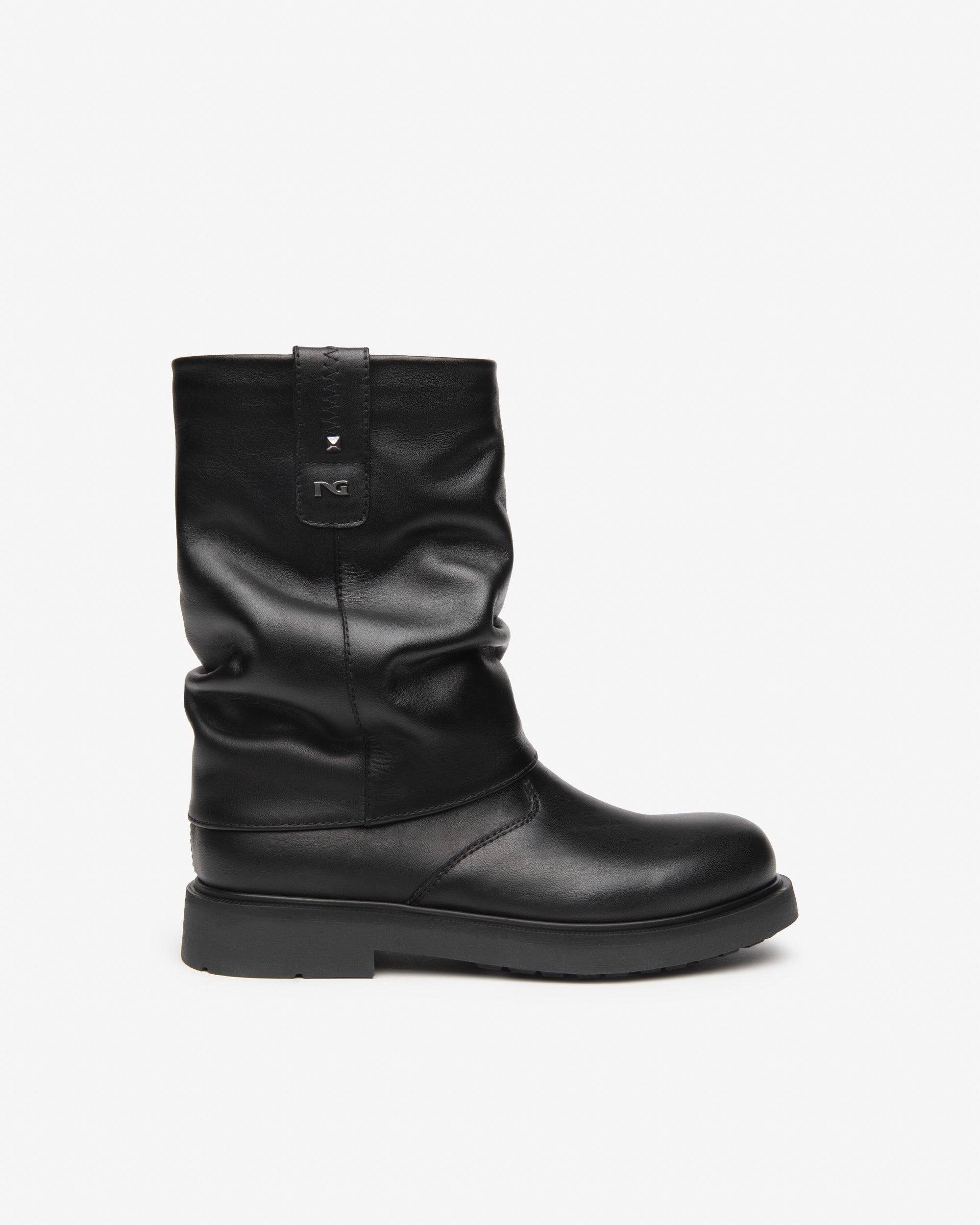 NeroGiardini Bottes Teen Fille en Cuir Zip Latéral