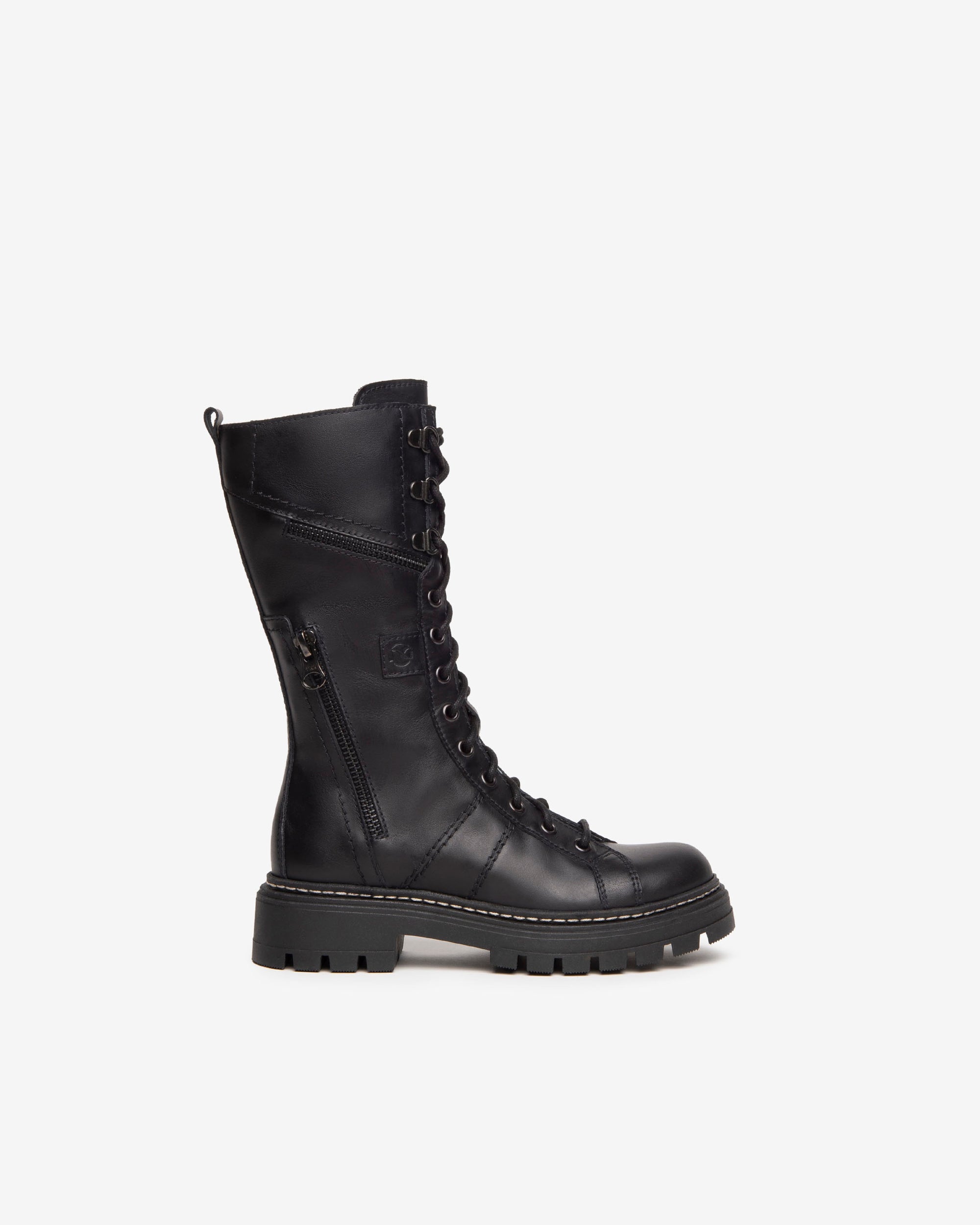 NeroGiardini Bottes Fille Cuir à Lacets Zip Confort Hiver