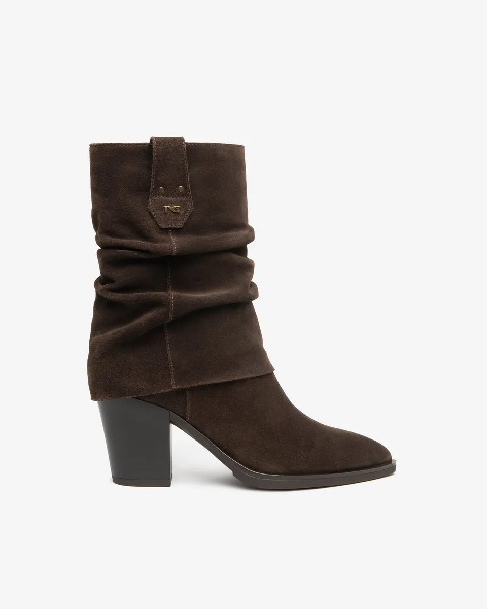 NeroGiardini Bottes Femme Daim Western 80 mm