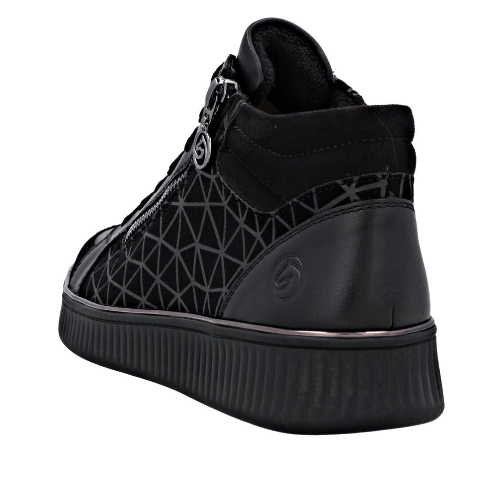Remonte D2E70 Baskets Basses Noir Largeur Confort