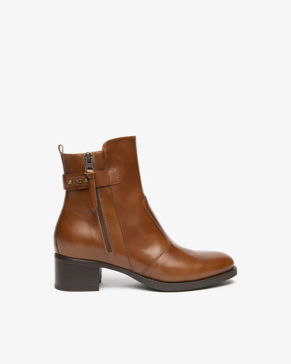 NeroGiardini Bottines Femme Cuir Talon Bloc 40 mm