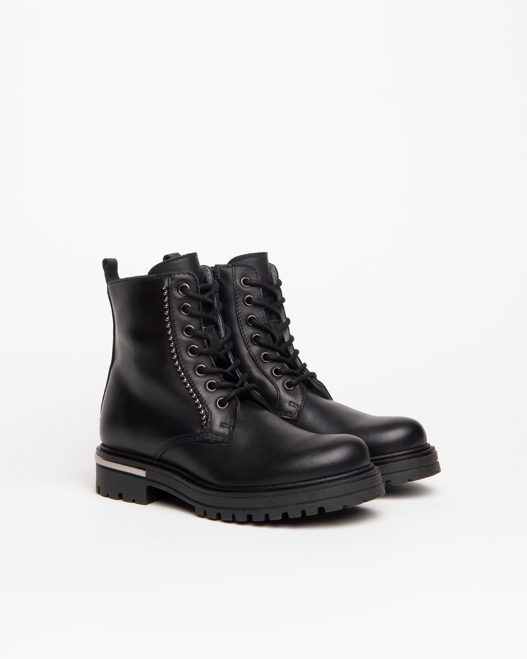 Nerogiardini Bottines fille cuir lacets zip 27-39