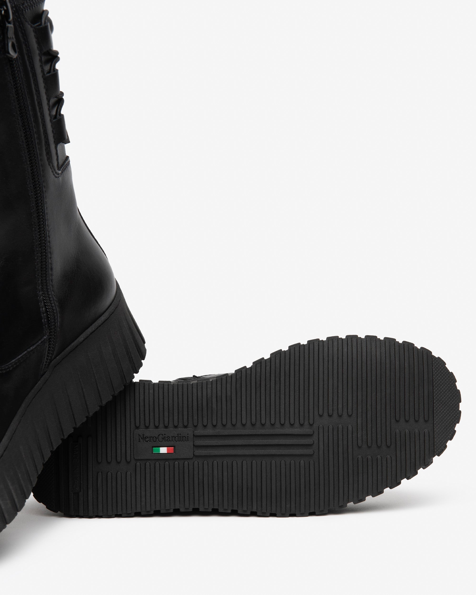 NeroGiardini Bottines Femme Cuir Bottine Plateforme Zip