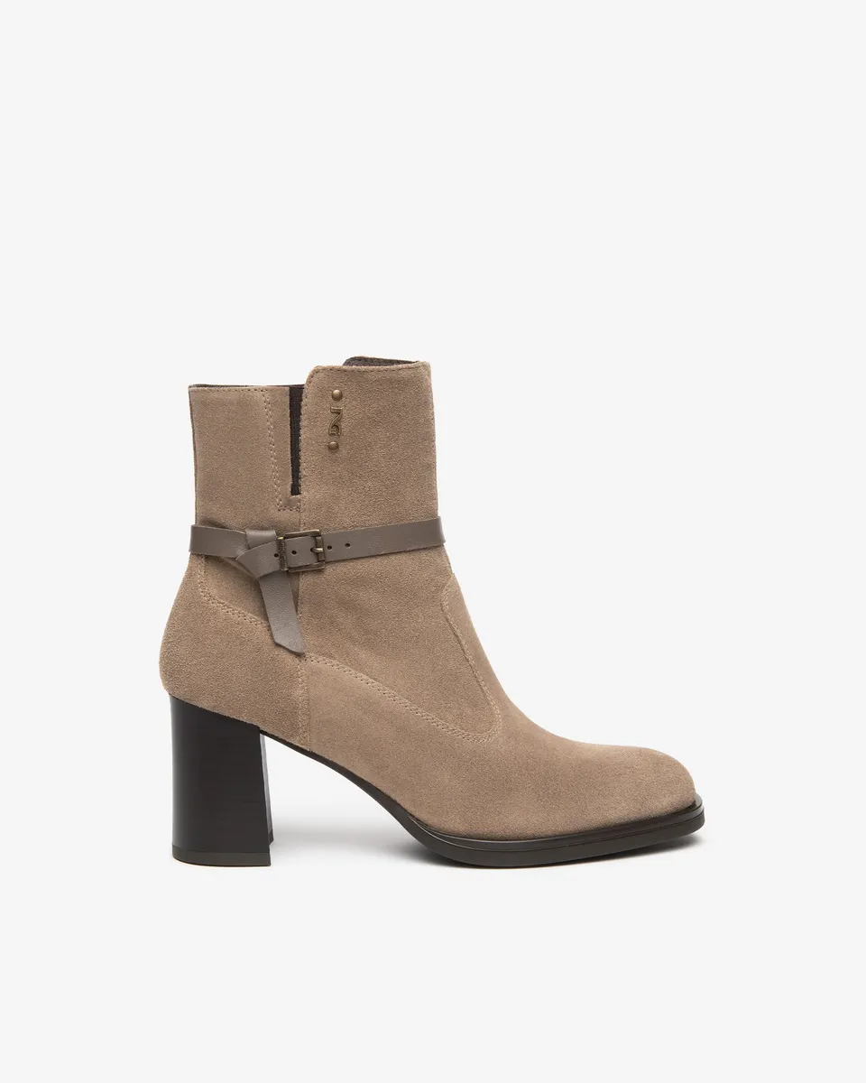 NeroGiardini Bottines Femme Velours Cuir Talon 75 mm