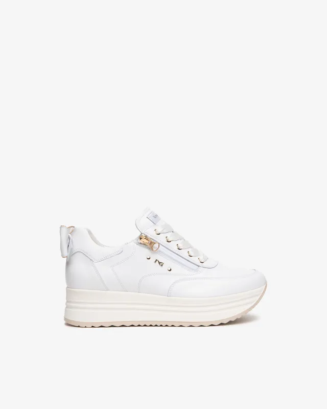 NeroGiardini Sneakers Femme Cuir Nœud Plateforme 35-41