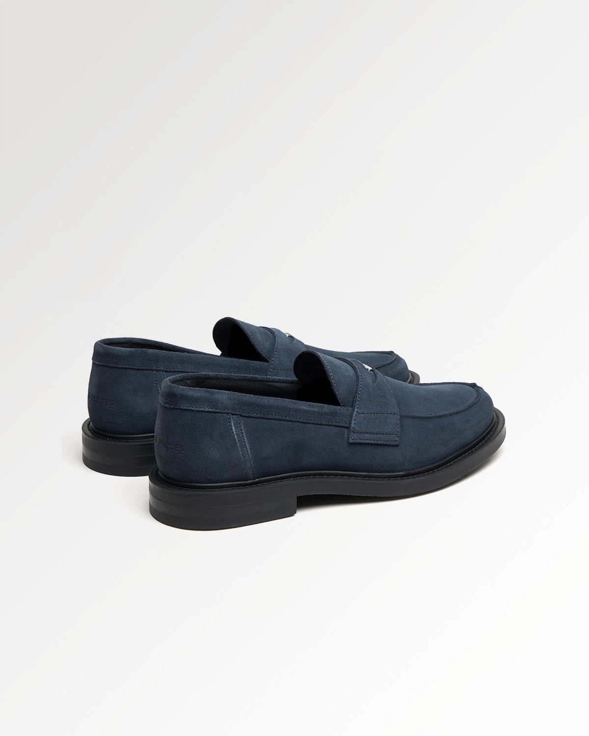 Filling Pieces Base Loafer mocassins daim bleu marine