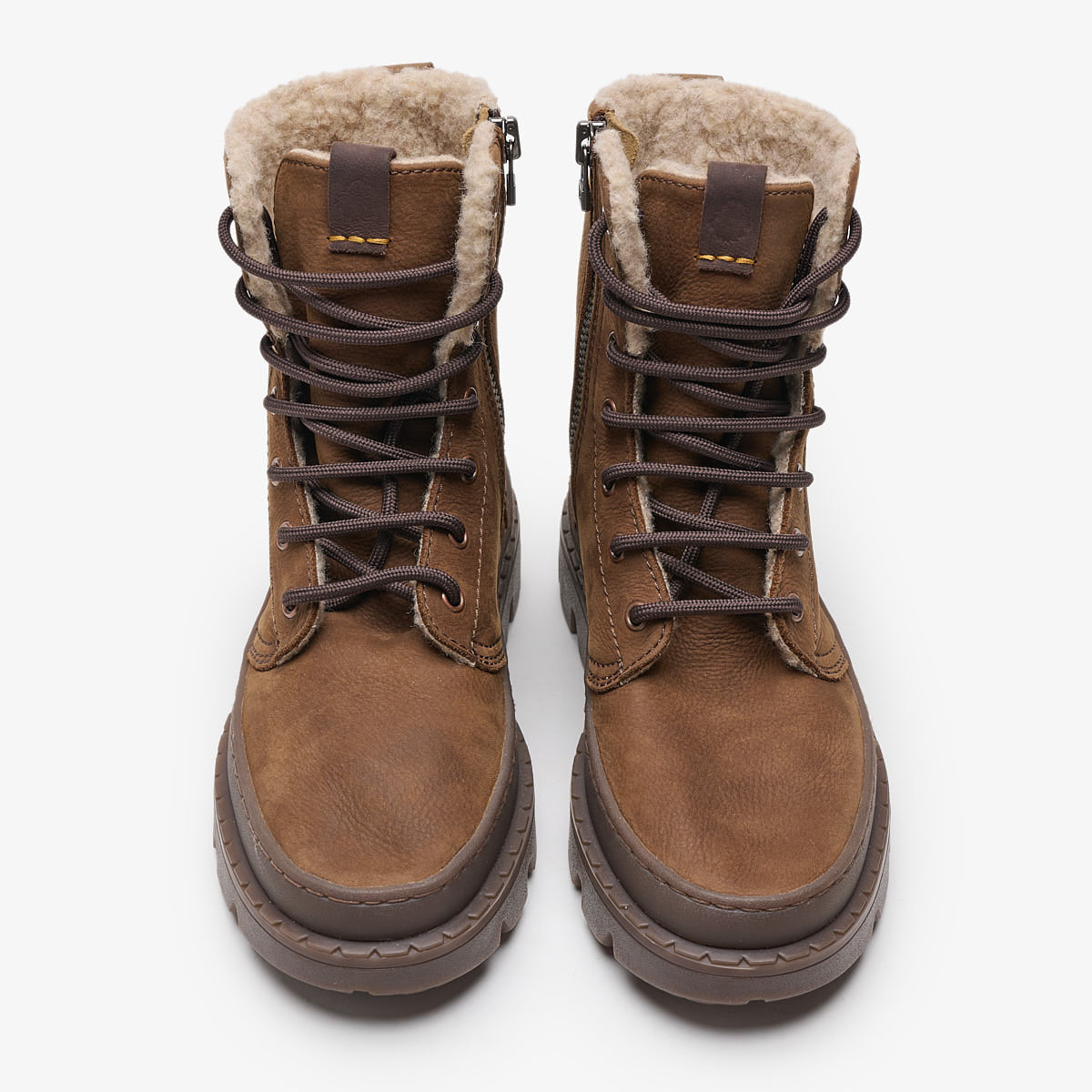 Satorisan Unalome Laces Premium Wool bottines Mid Brown