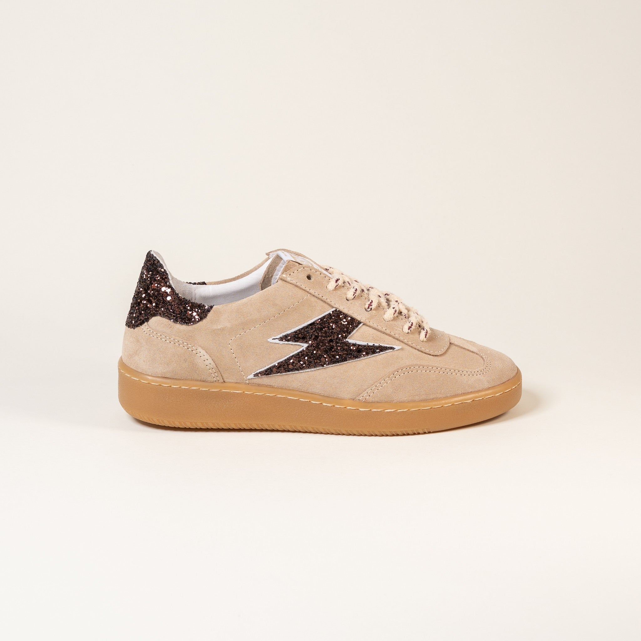 SMR Lee E434 baskets beige taille 38 glitter marron
