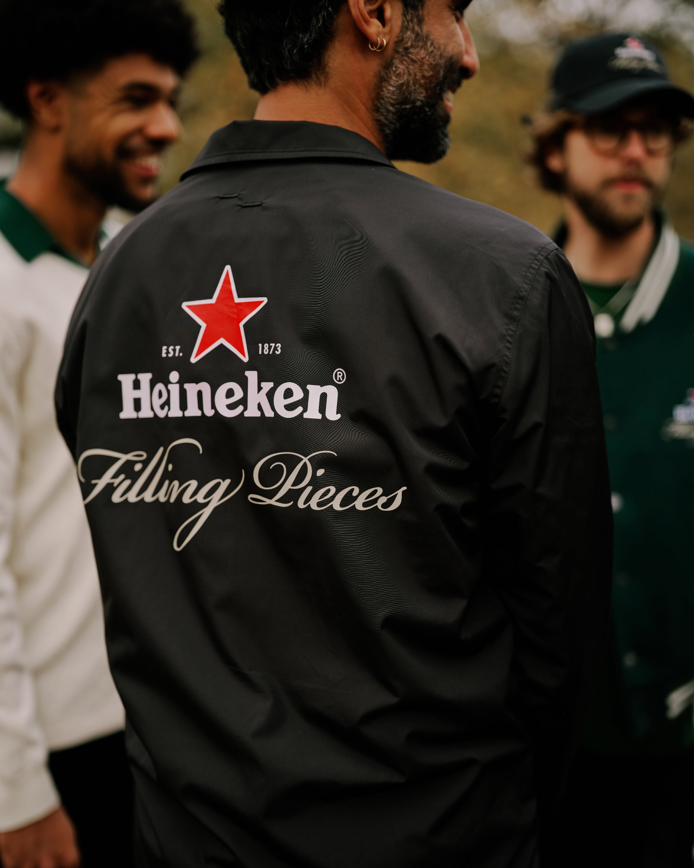 Filling Pieces Coach Jacket Heineken veste coach noire nylon