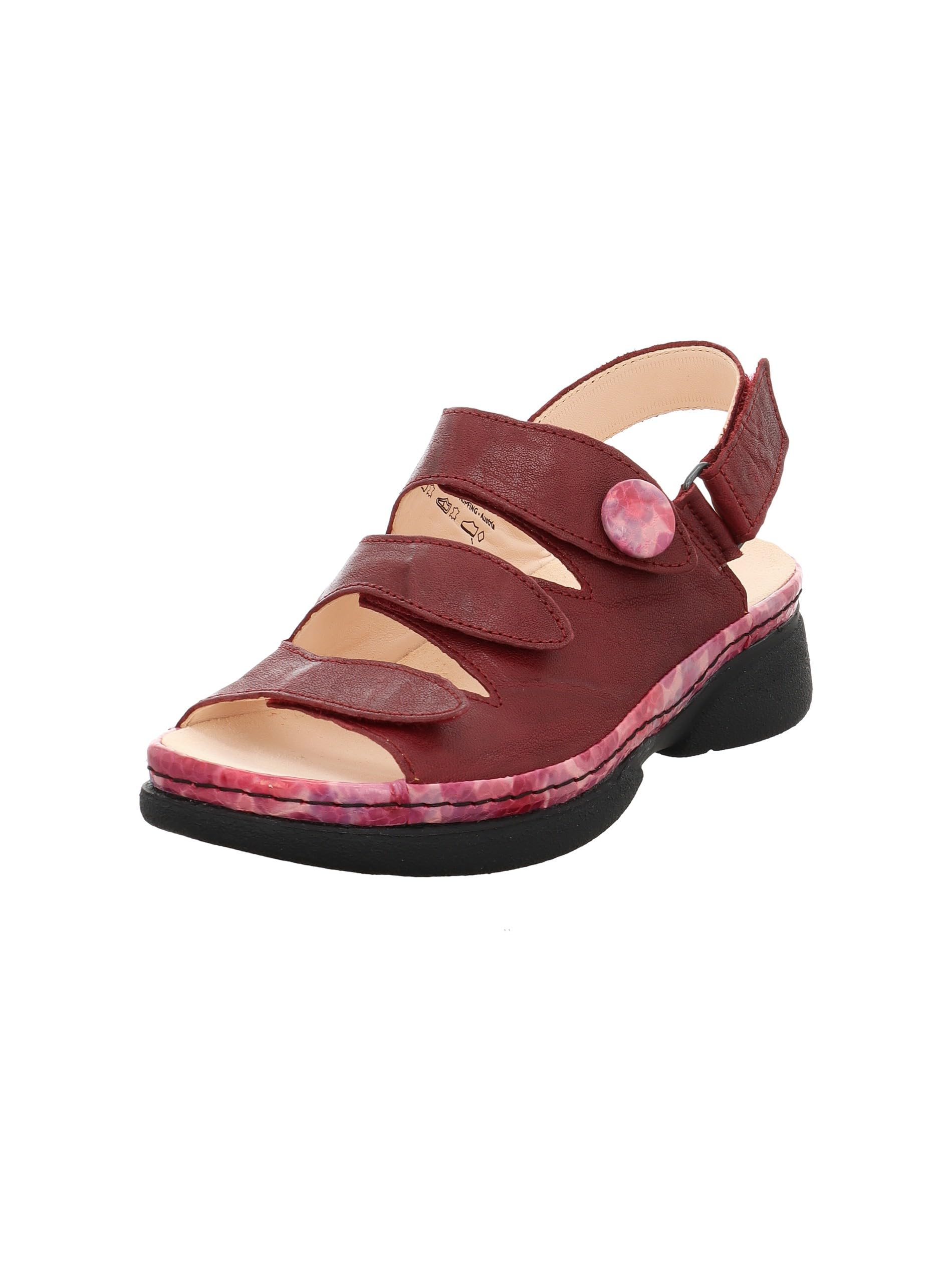 Think Cambio sandale cuir cherry kombi confort