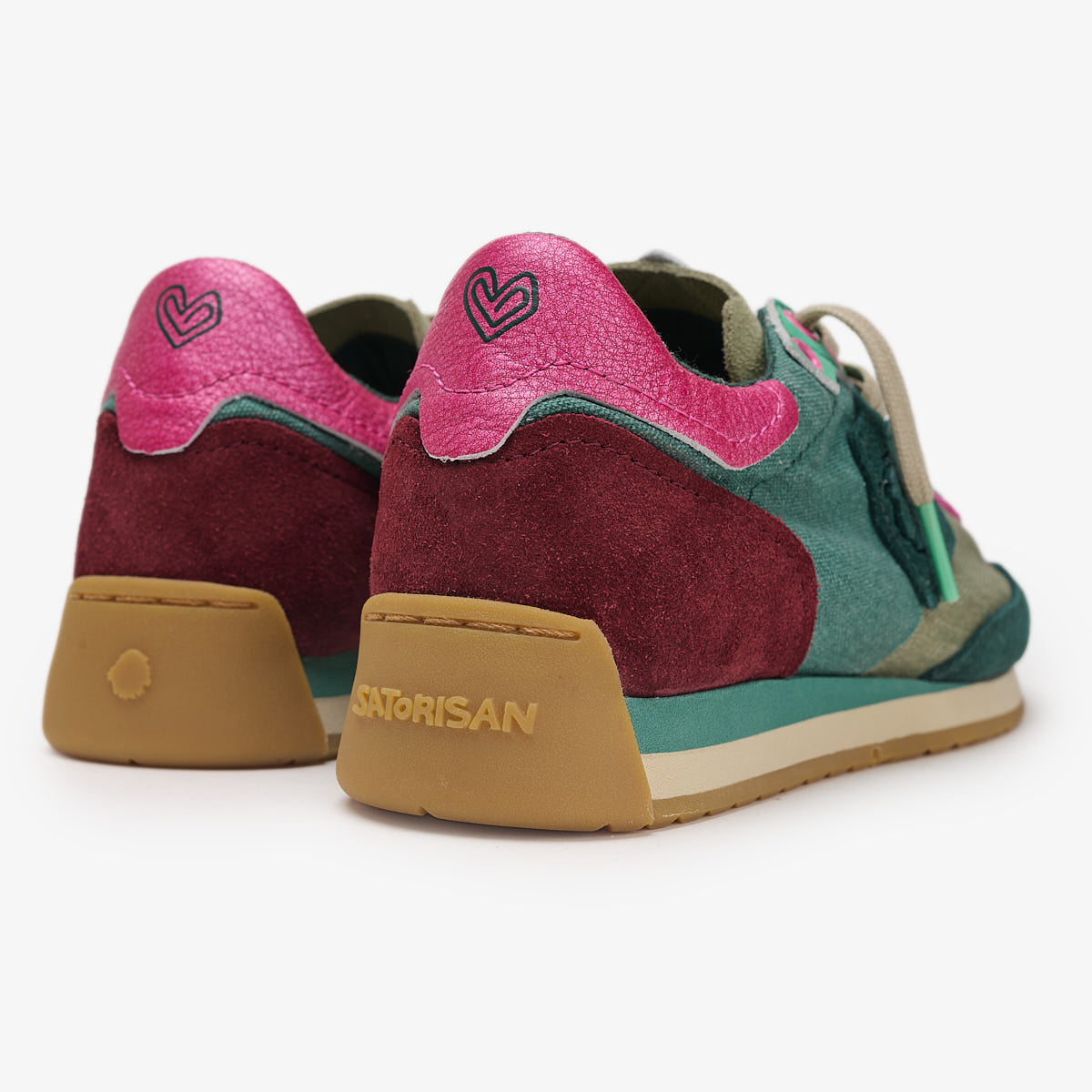 Satorisan Ensō Gaia baskets vert diving green cuir
