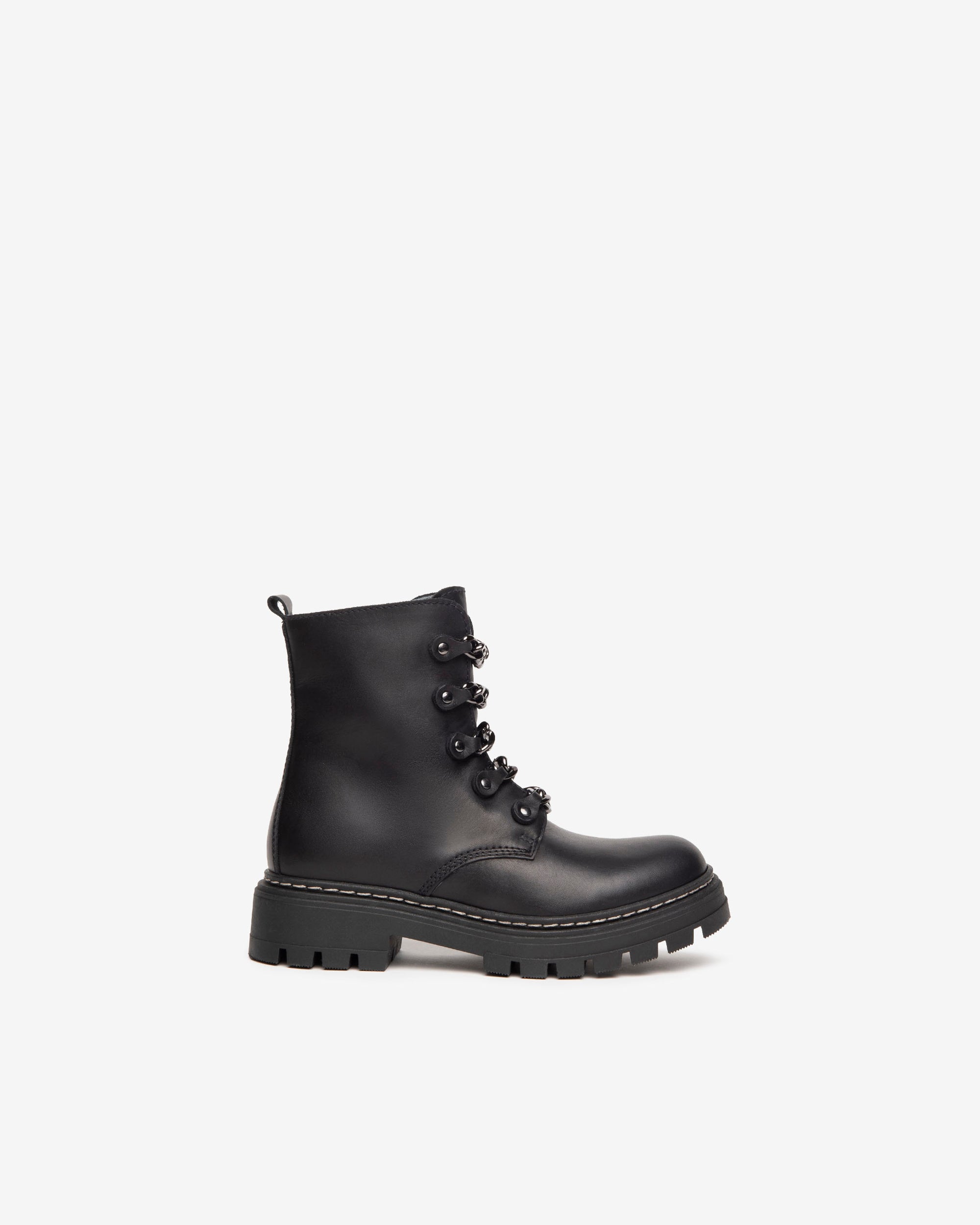 NeroGiardini Bottines Teens Fille Cuir Zip Chaînes