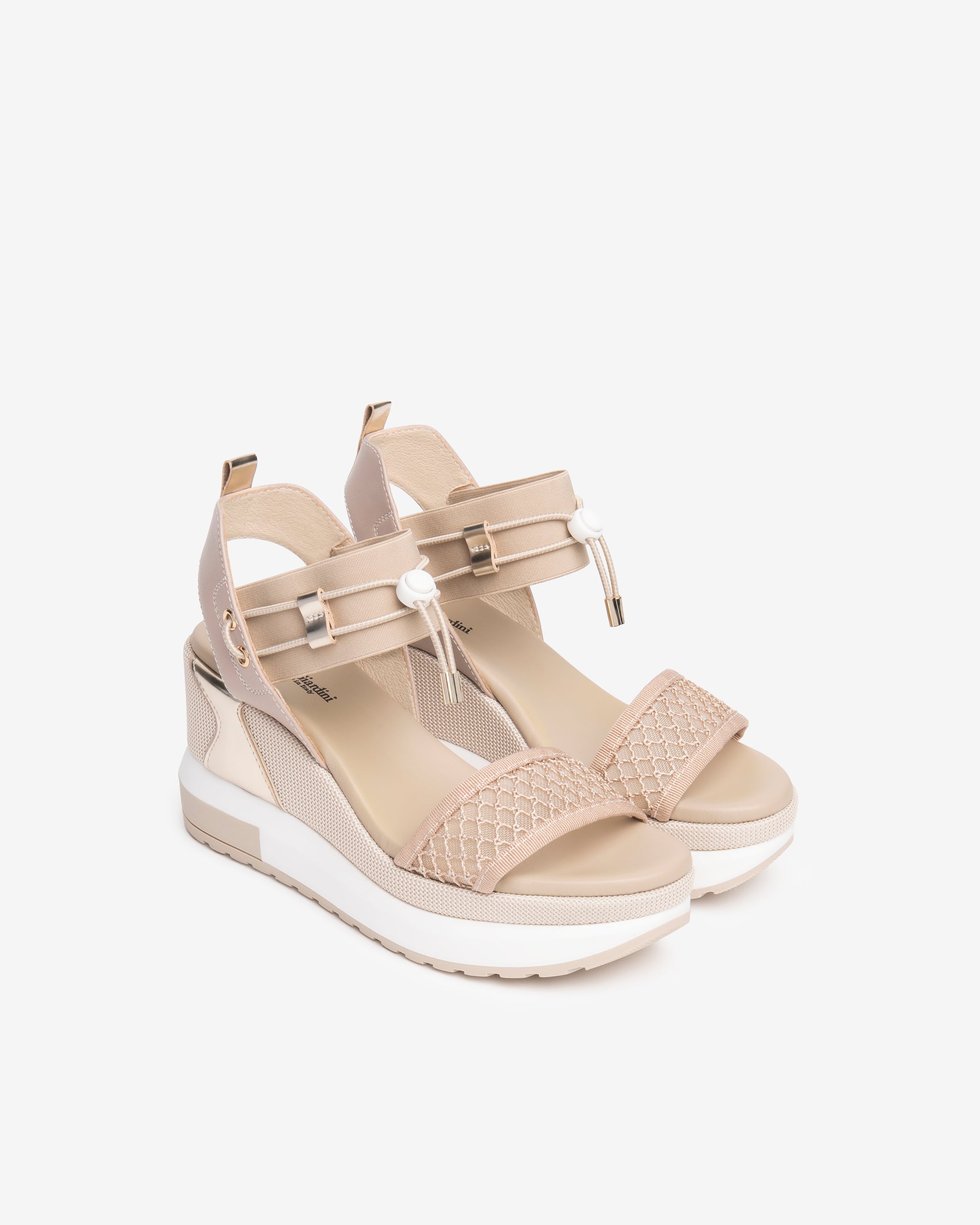 NeroGiardini Sandales Femme Cuir Toile Technique