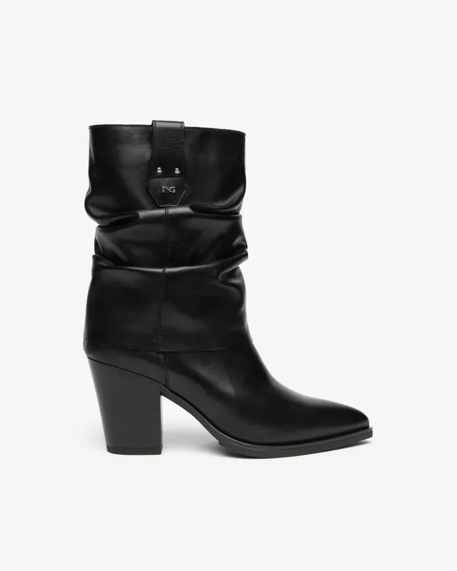 NeroGiardini Bottes bottes femme cuir talon 80 mm
