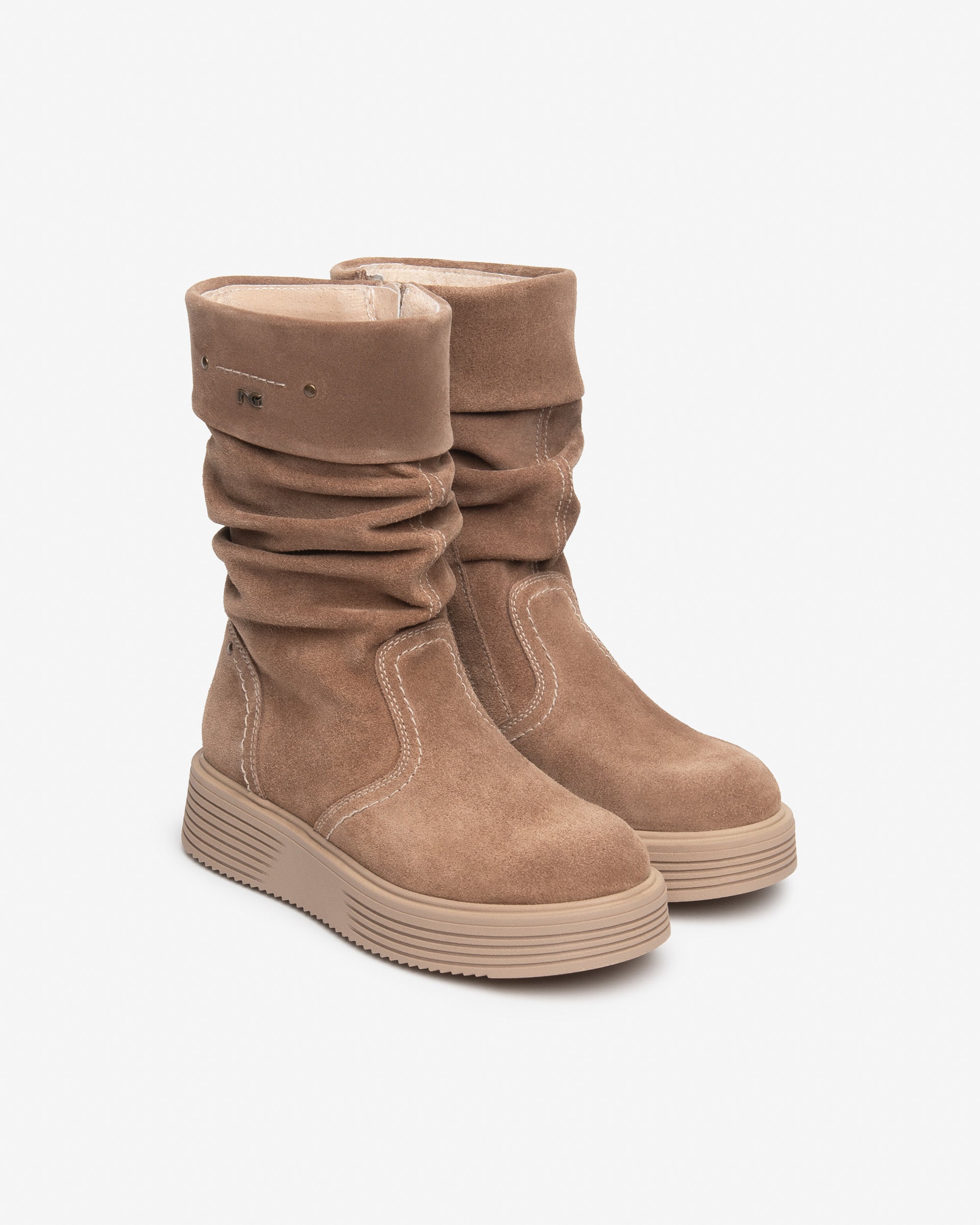 NeroGiardini Bottes Fille Cuir Velours Zip Pointure 34
