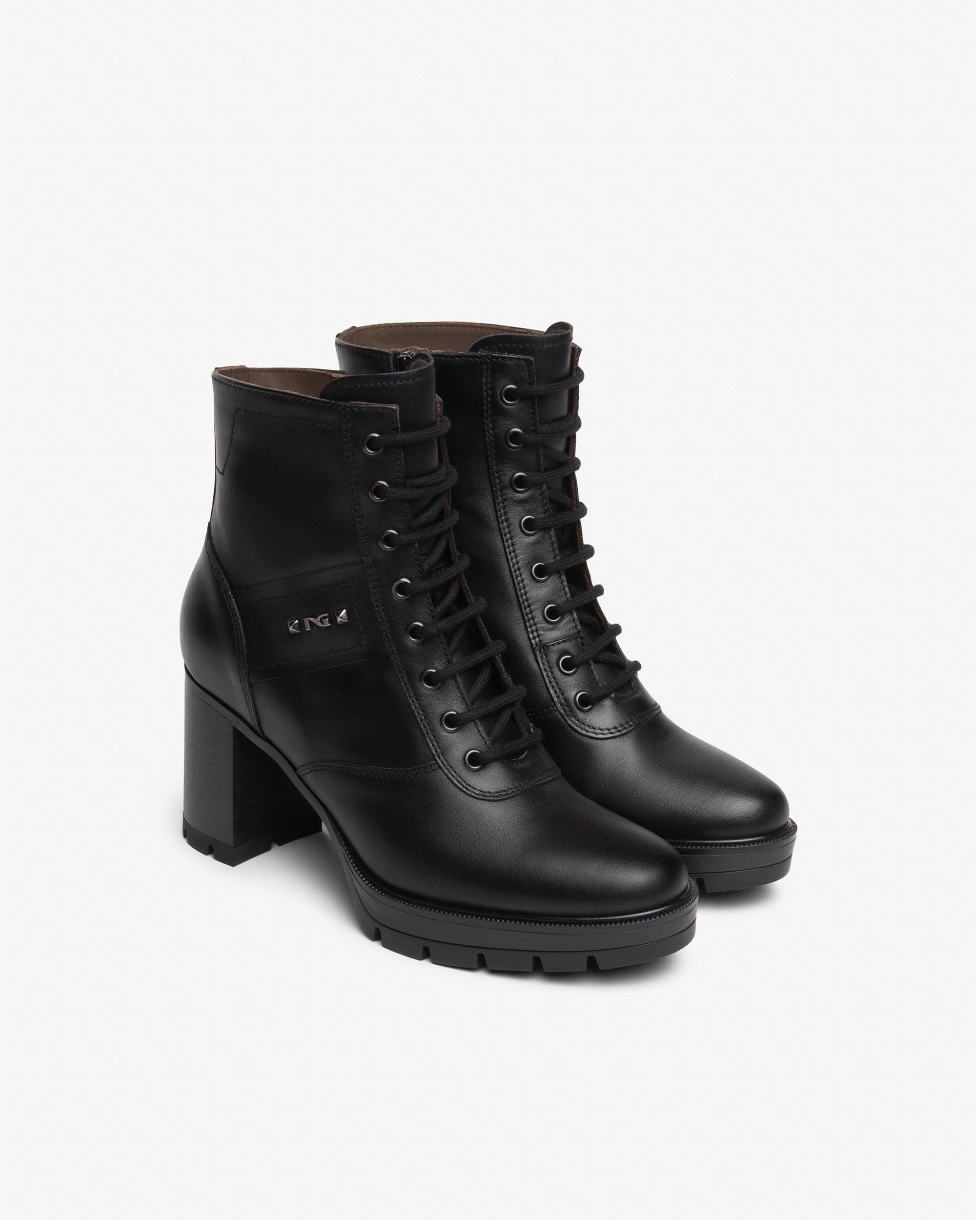 Nerogiardini Bottines Motardes Boots Cuir 38 Talon 80