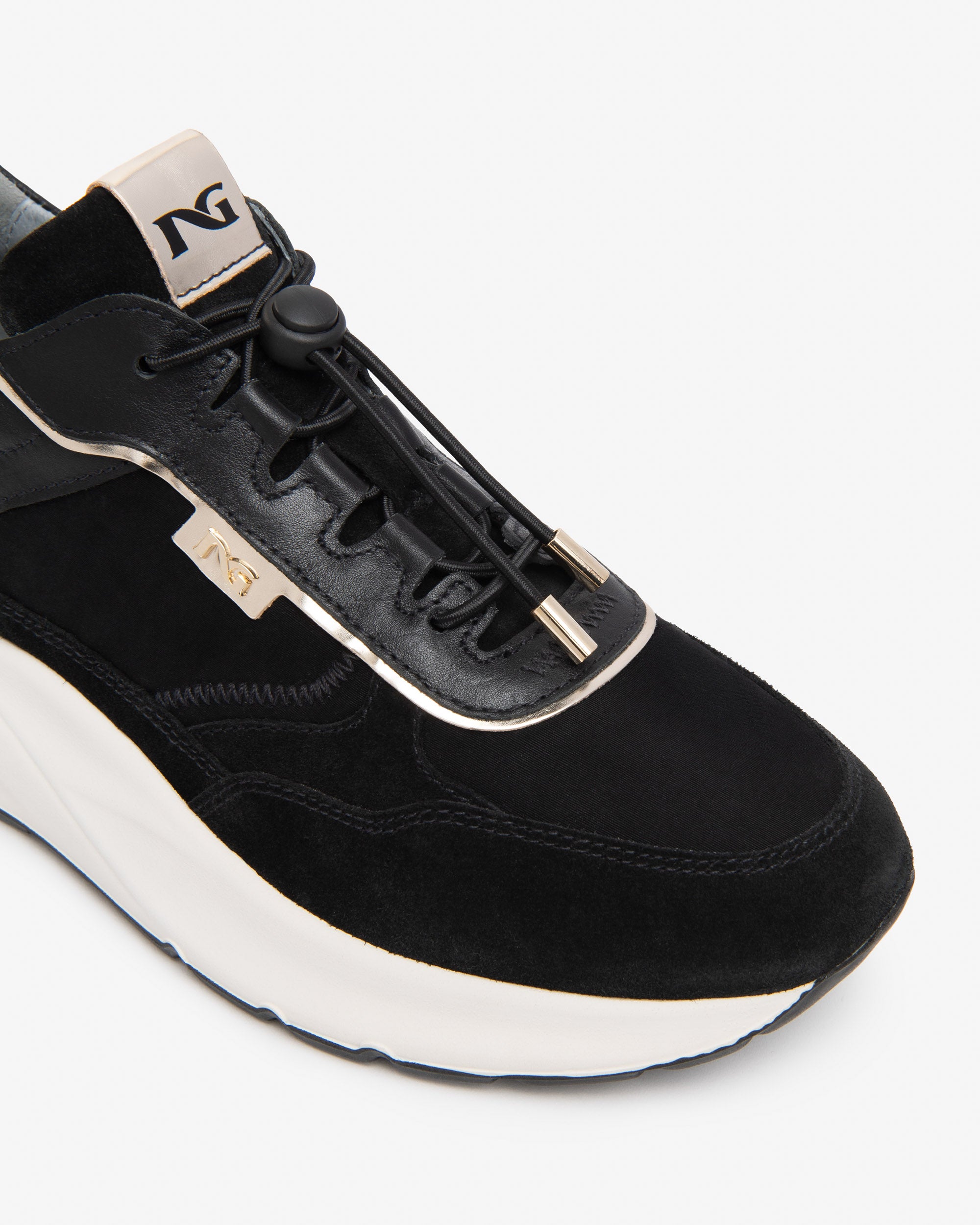 NeroGiardini Sneakers femme cuir toile semelle 45 mm