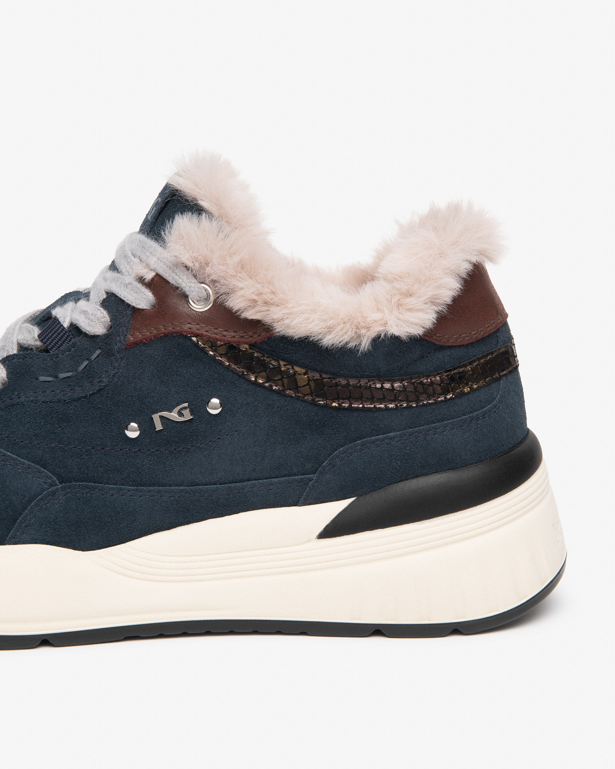 NeroGiardini Sneakers cuir femme daim semelle 60 mm hiver