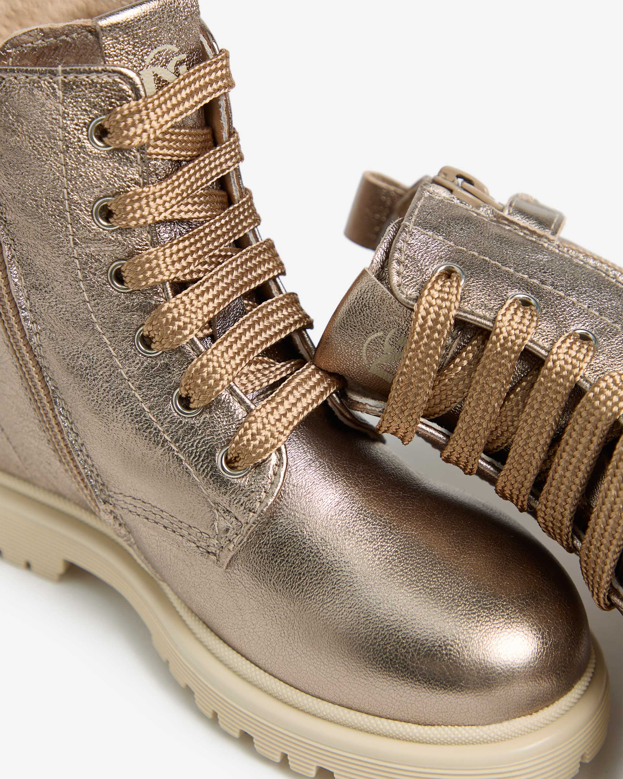 NeroGiardini Bottines Junior Fille Cuir Lacet Zip
