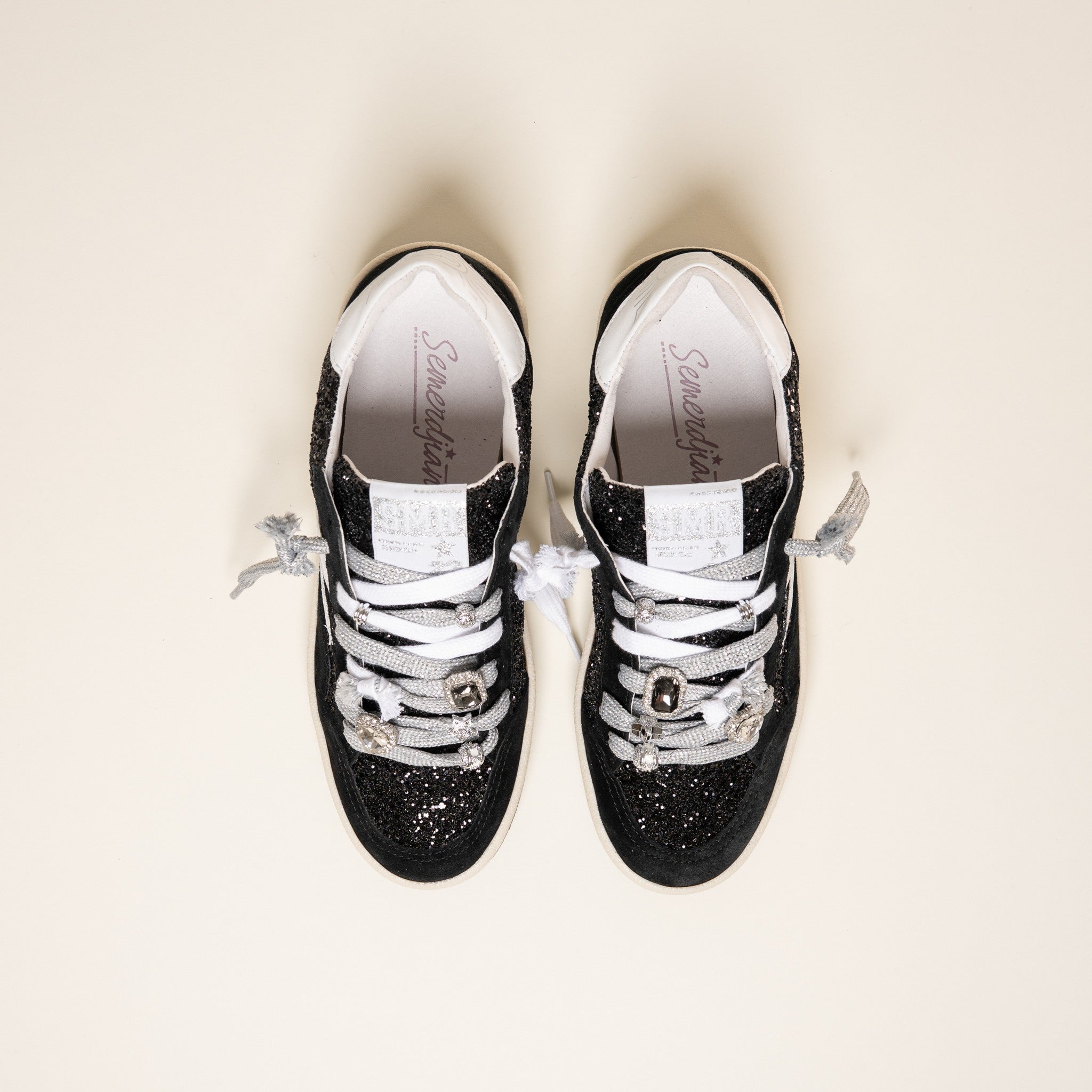 SMR Dany E193 basket glitter noir bijoux argent