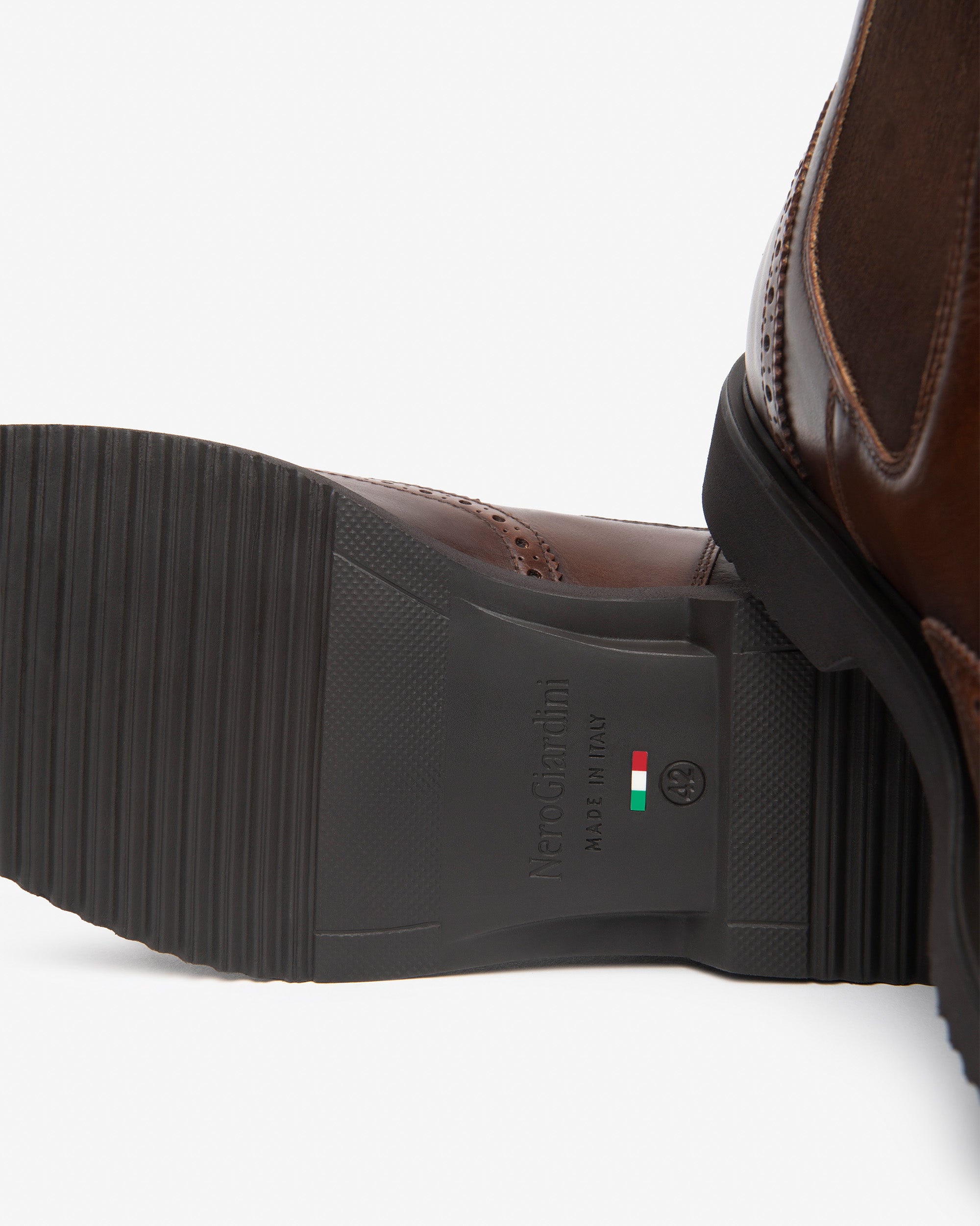 NeroGiardini Bottines Chelsea Homme Cuir Brogue