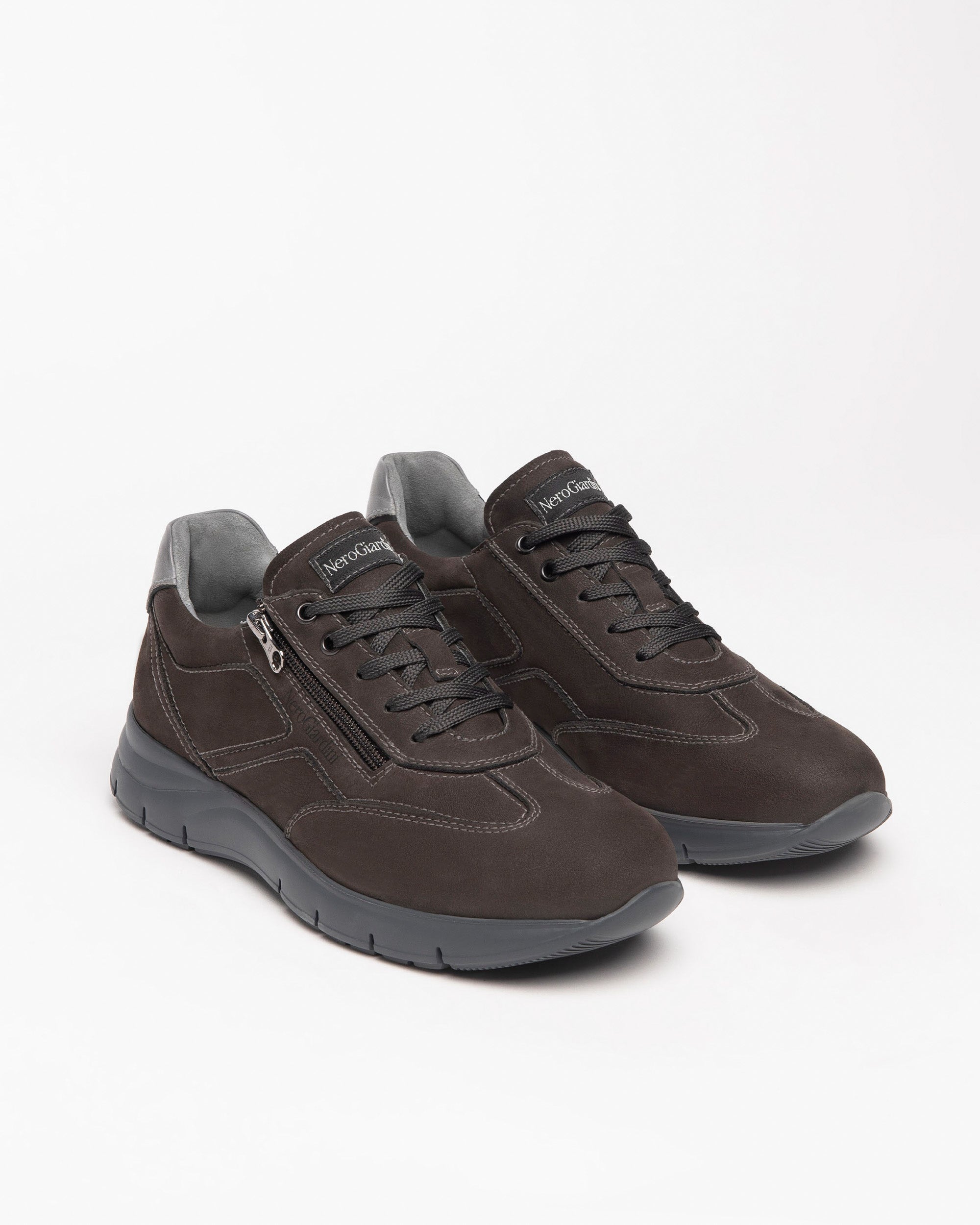 NeroGiardini Sneakers Homme Cuir Velours Baskets Confort