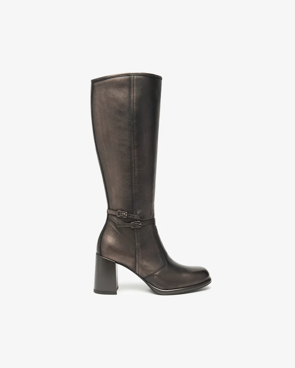 Nerogiardini Bottes Femme Cuir Made in Italy Confort