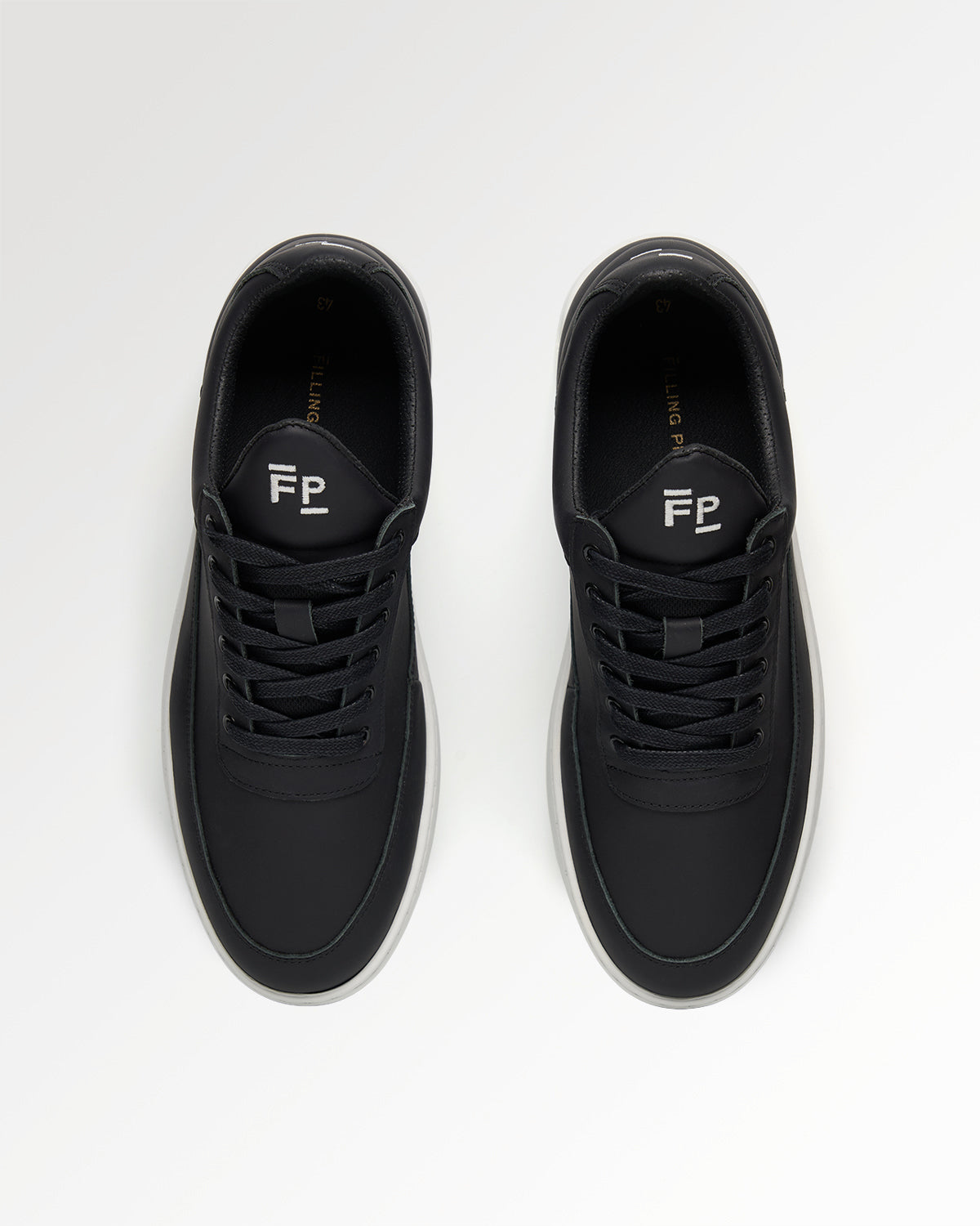Filling Pieces Low Top sneaker Organic Nappa Black cuir