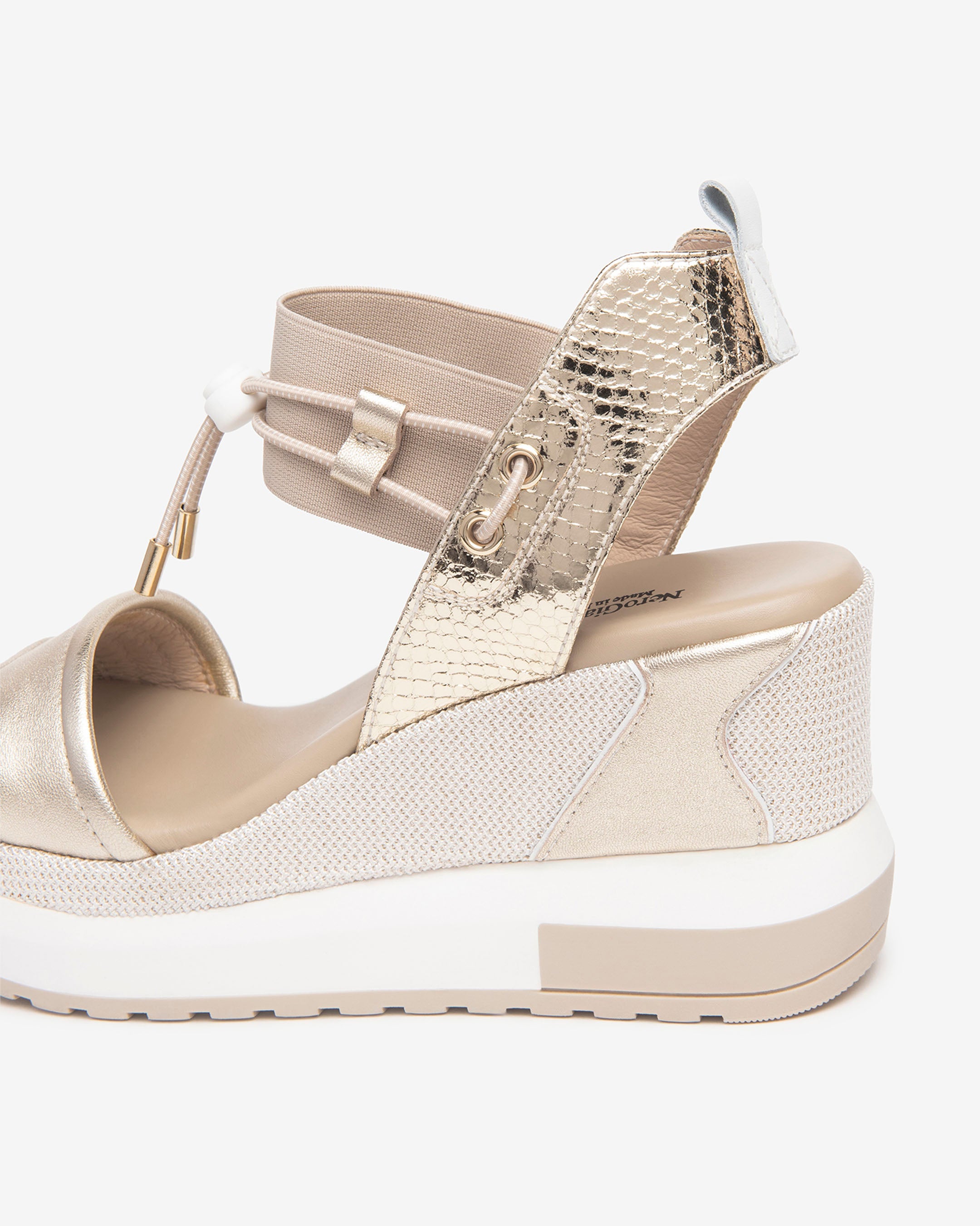 Nerogiardini Sandales Femme Cuir Compensées 80 mm