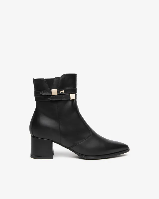 NeroGiardini Bottines Cuir Femme Talon 6 cm Zip