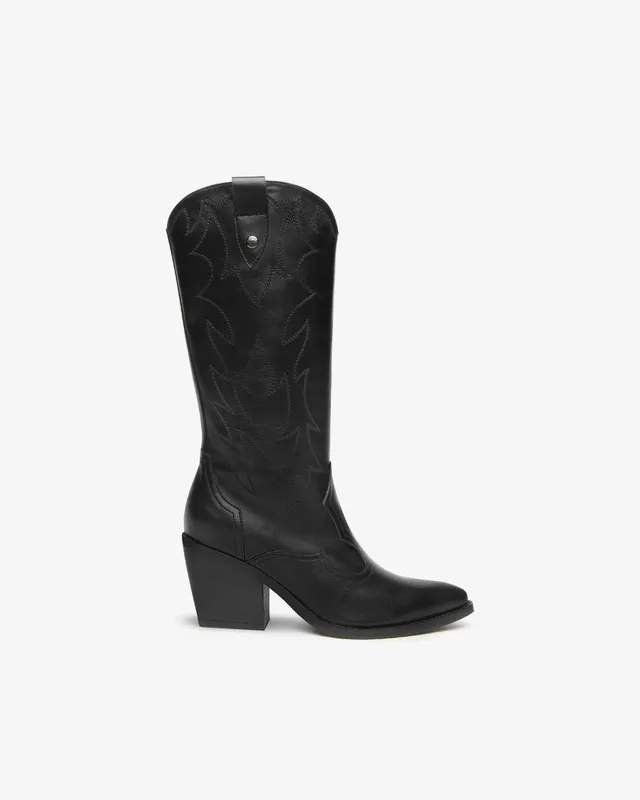 NeroGiardini Bottes Cuir Femme Western 75 mm 35-41