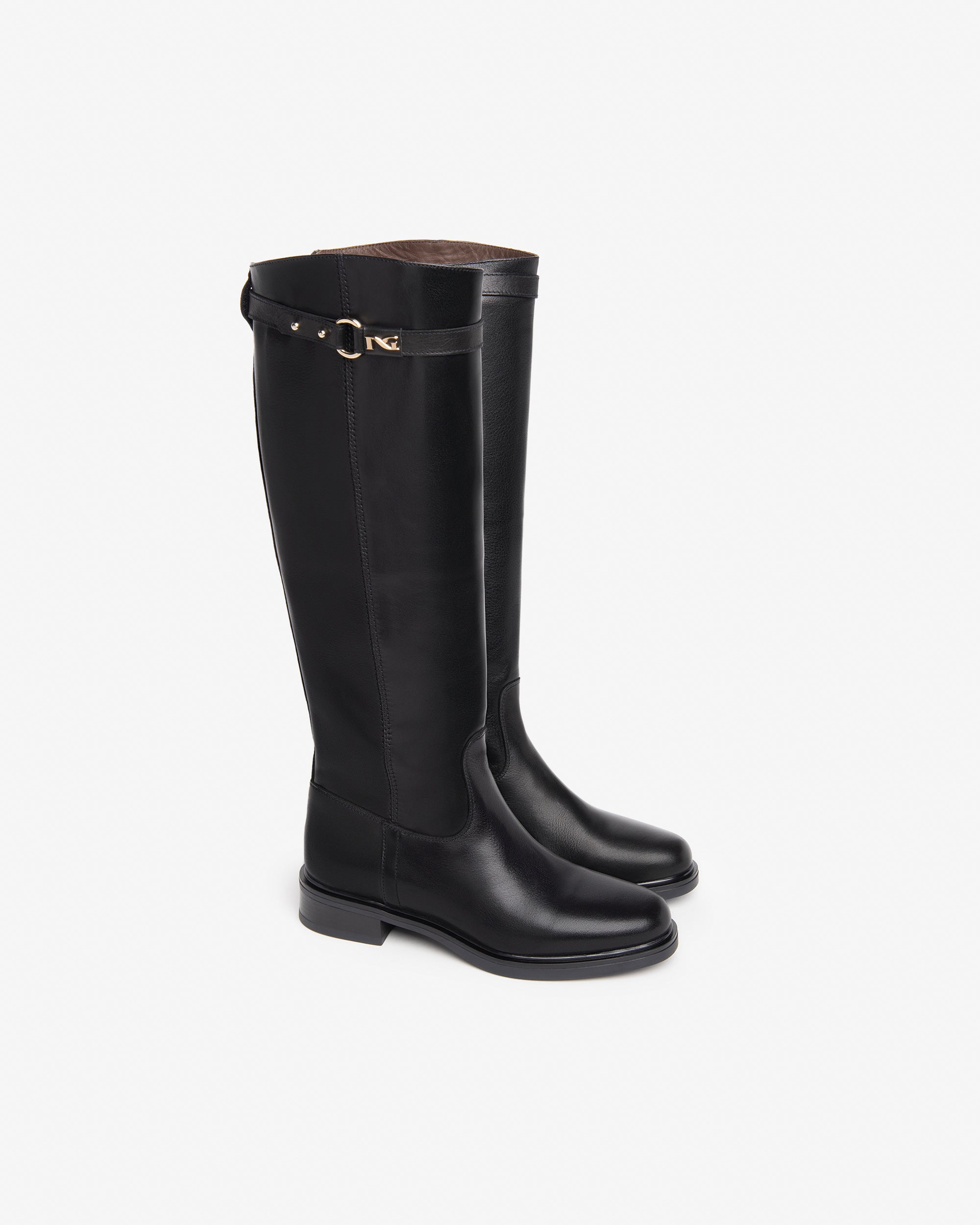 NeroGiardini Bottes Femme Cuir Hiver Made in Italy