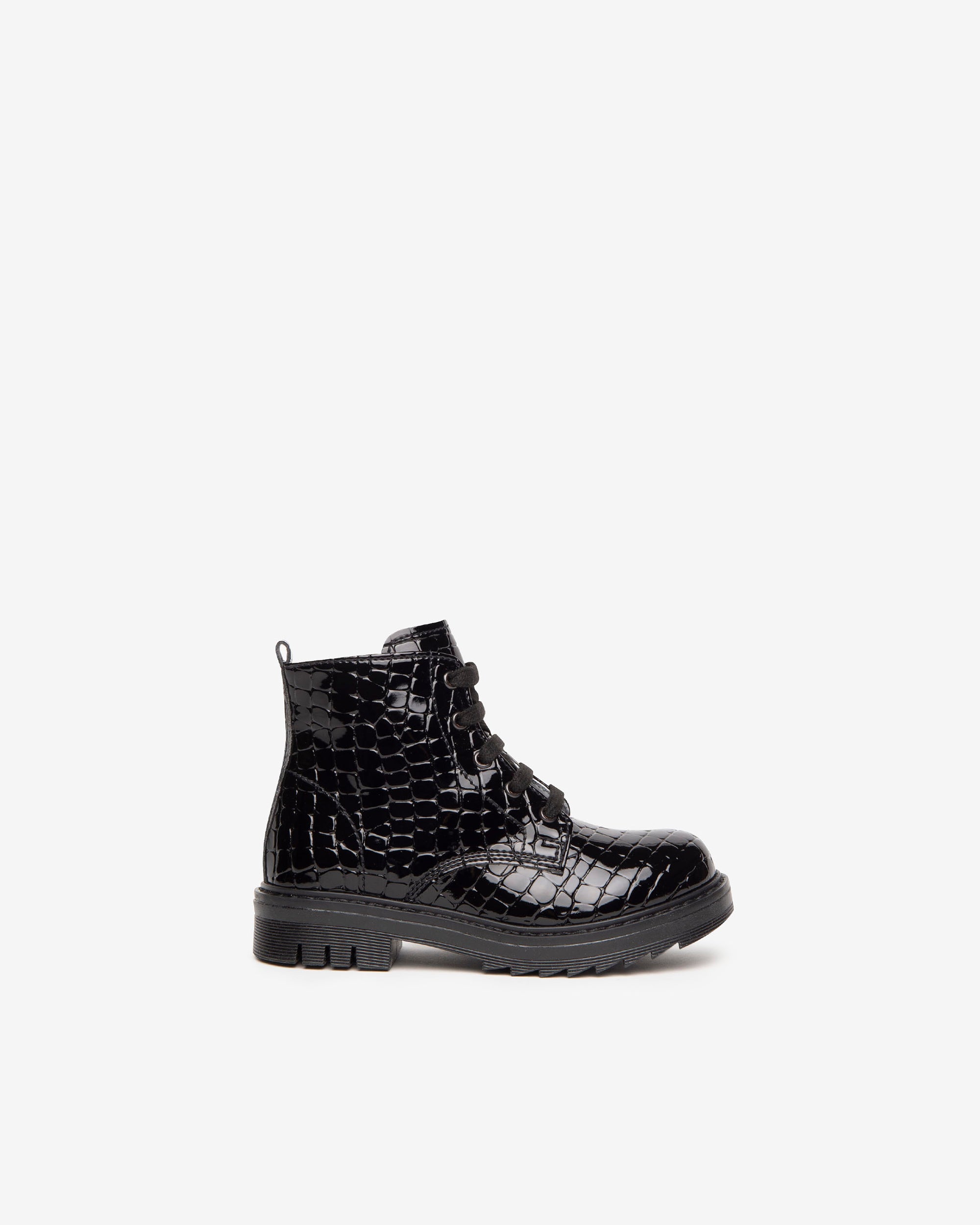 NeroGiardini Bottines fille bottines lacets croco zip