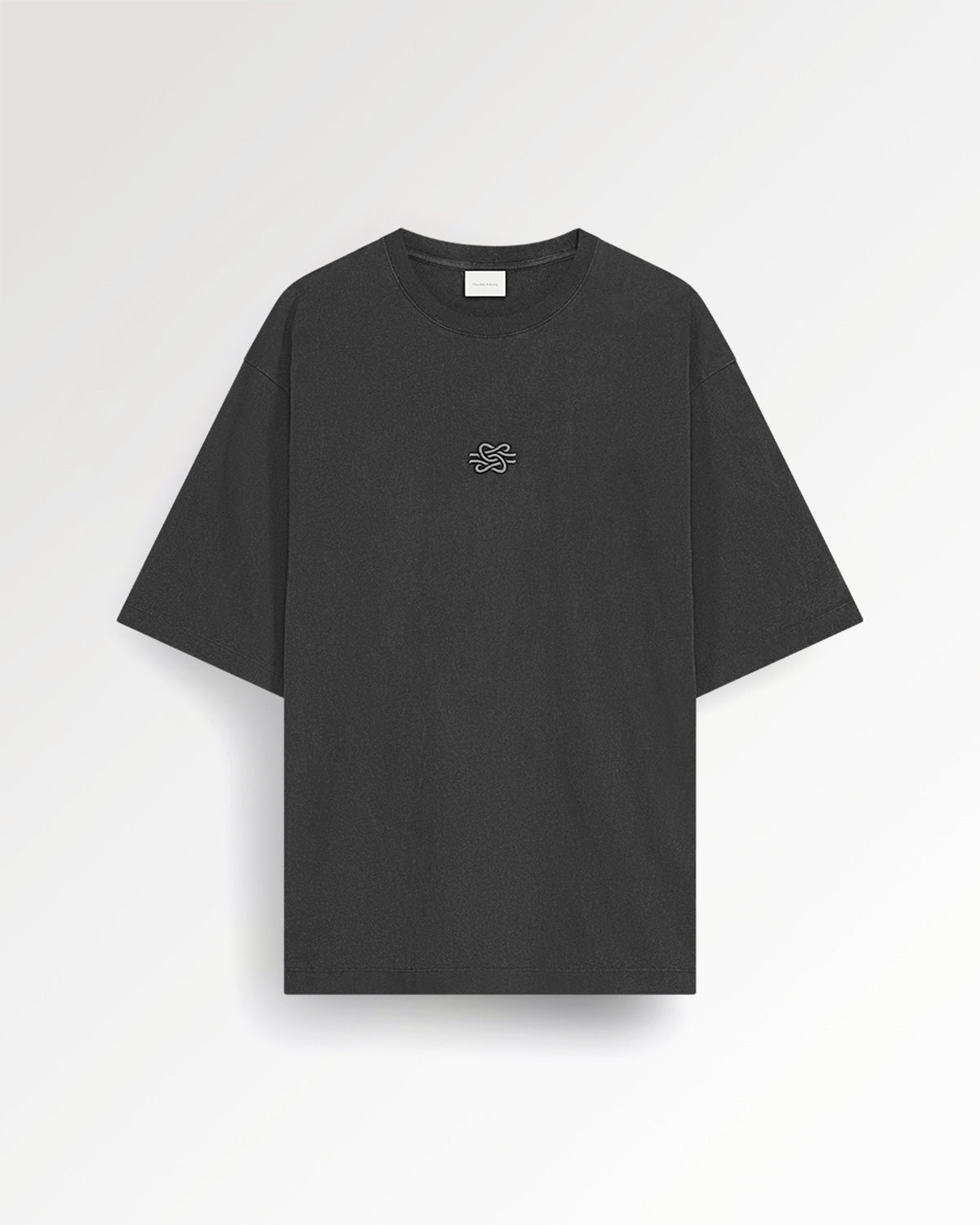 Filling Pieces T-shirt Boxy Embroidered Vintage Black coton