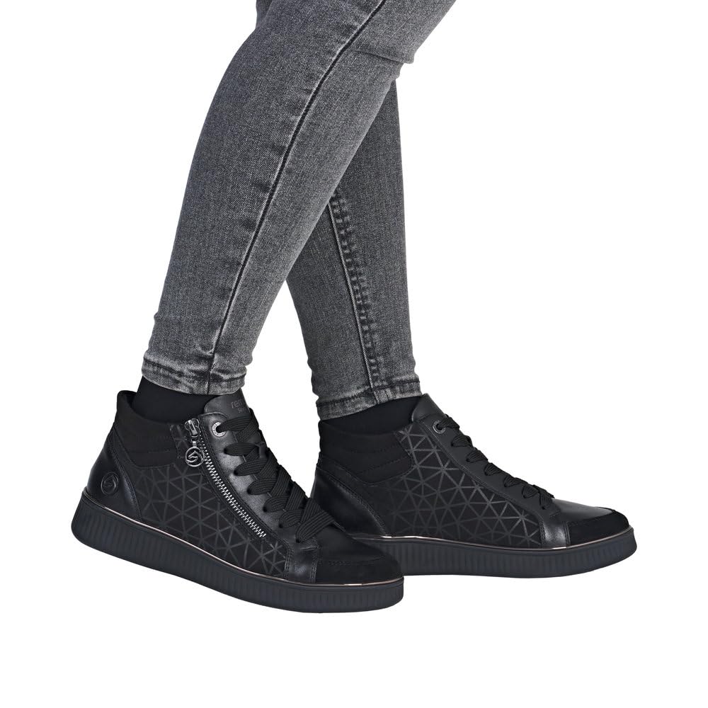 Remonte D2E70 Baskets Basses Noir Largeur Confort