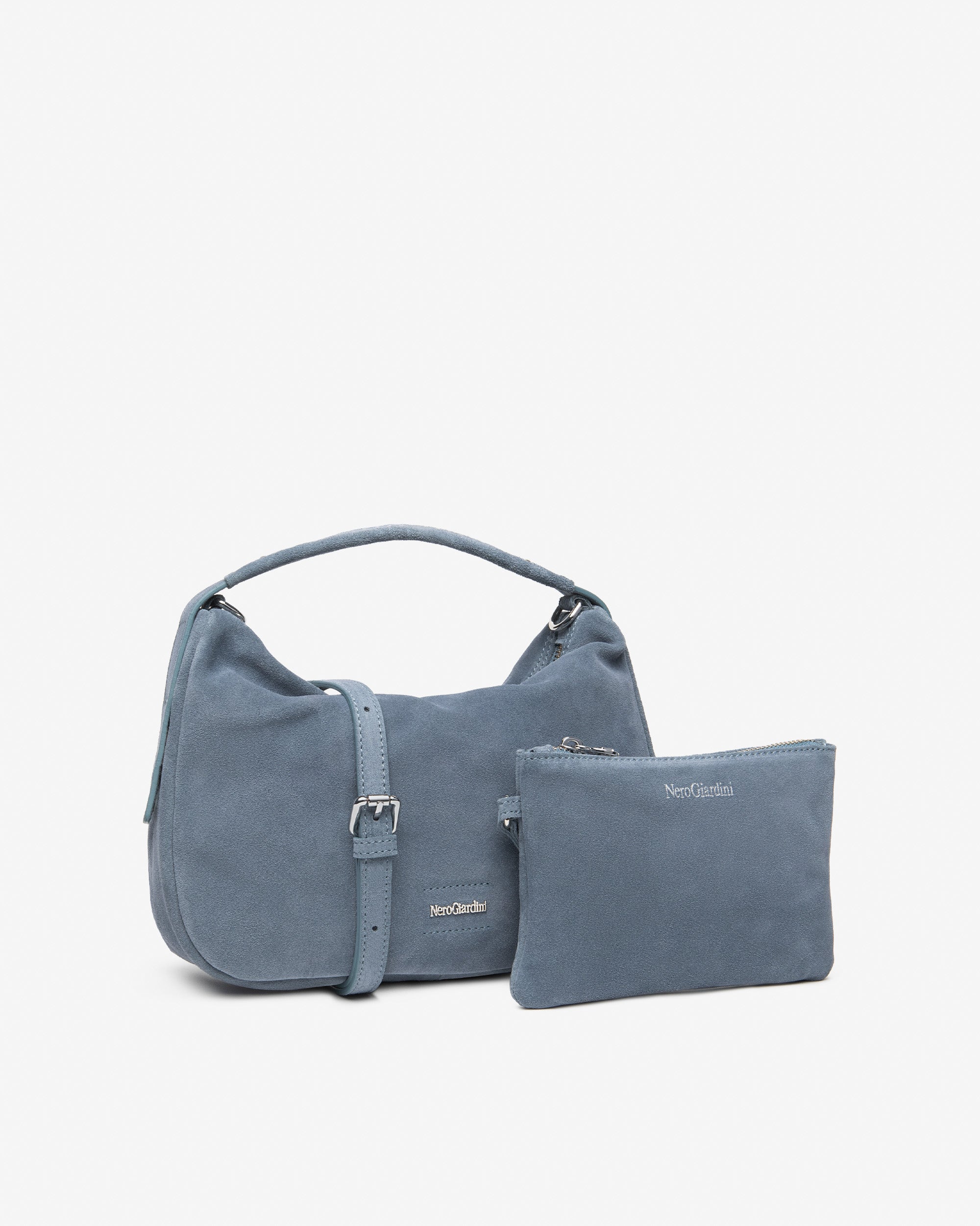 NeroGiardini Sacs besace cuir velours femme Italie