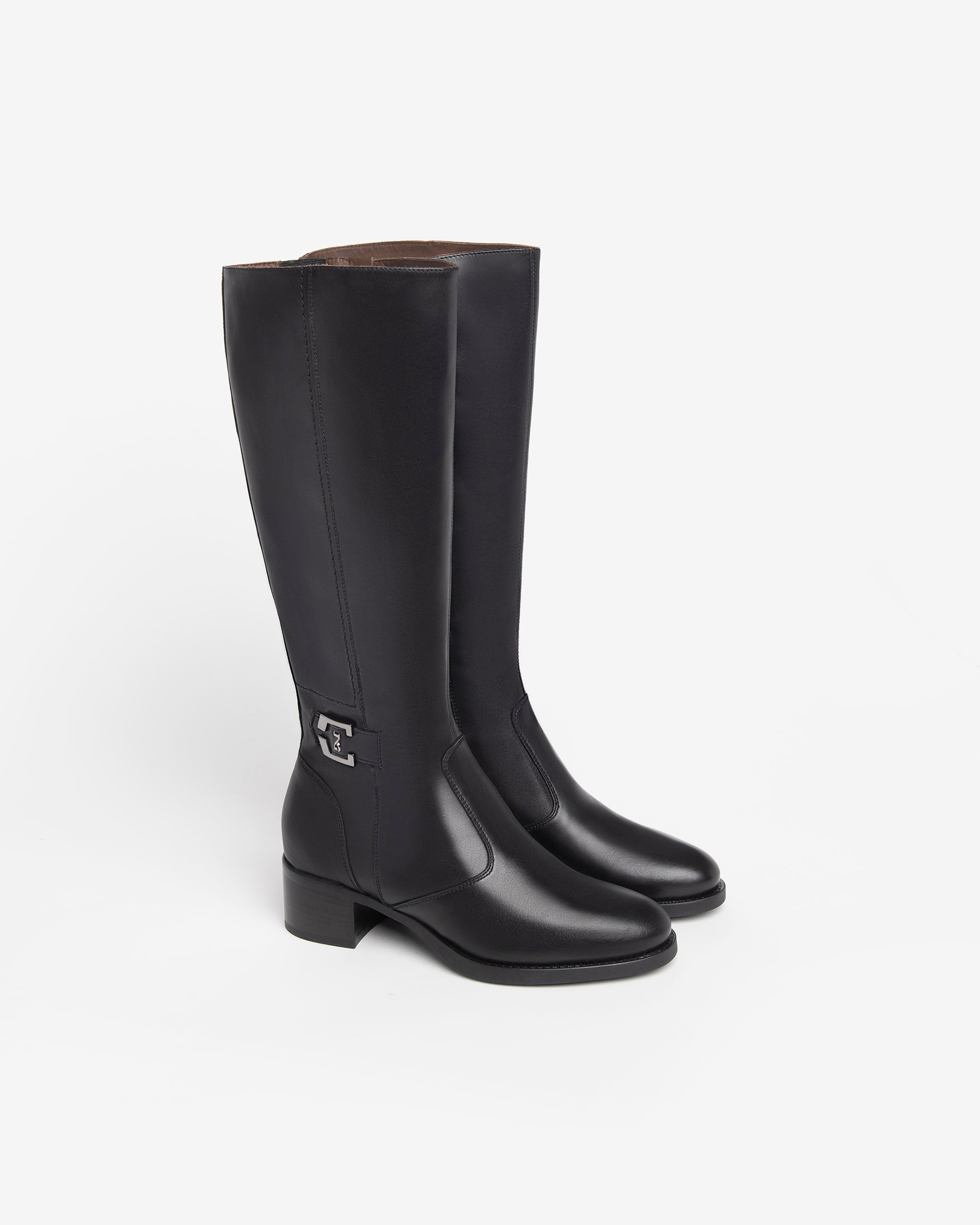 Nerogiardini Bottes bottes cuir femme confort hiver