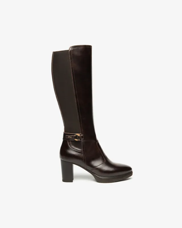 Nerogiardini Bottes femme cuir tissu confort hiver