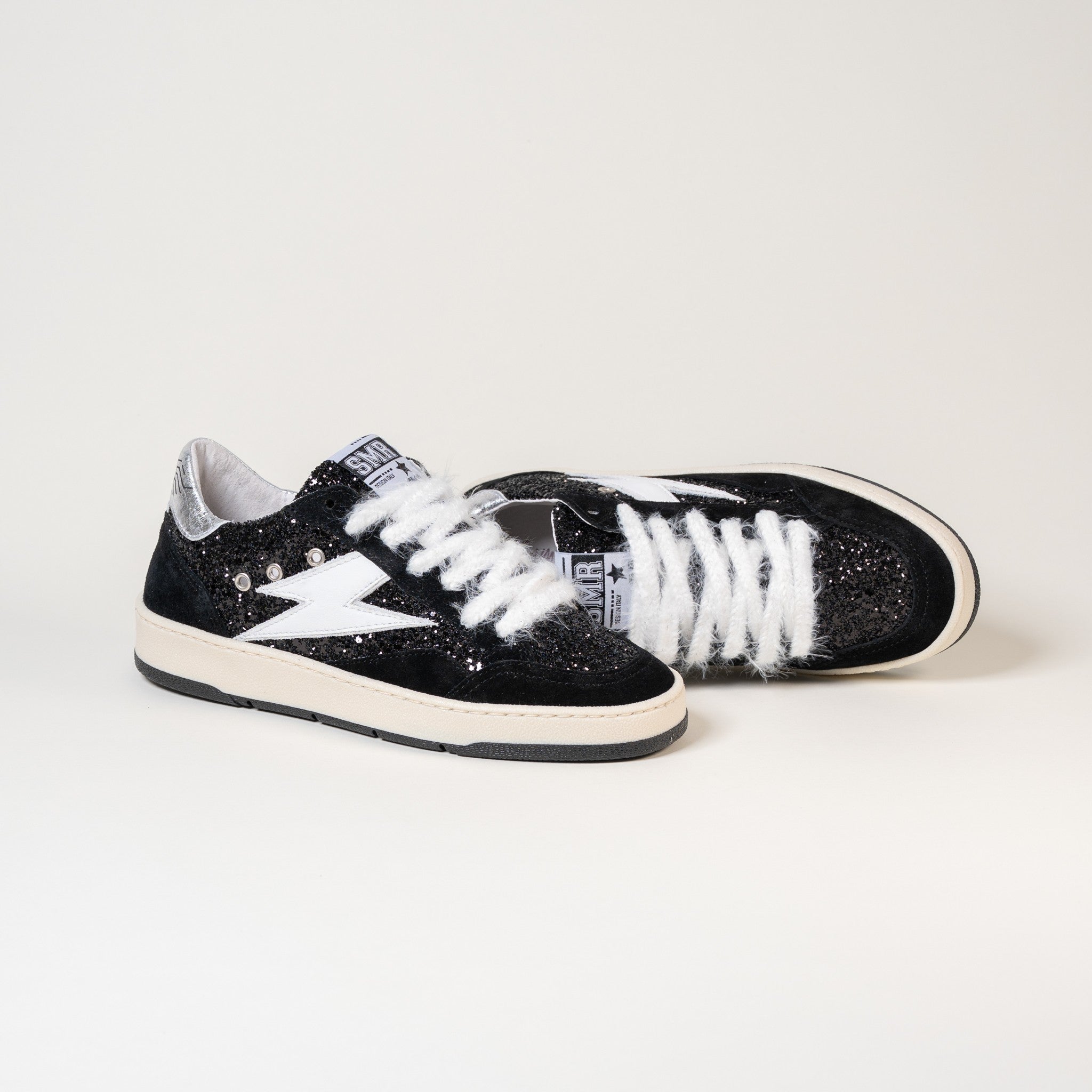 Semerdjian Dany E198 baskets cuir glitter noir