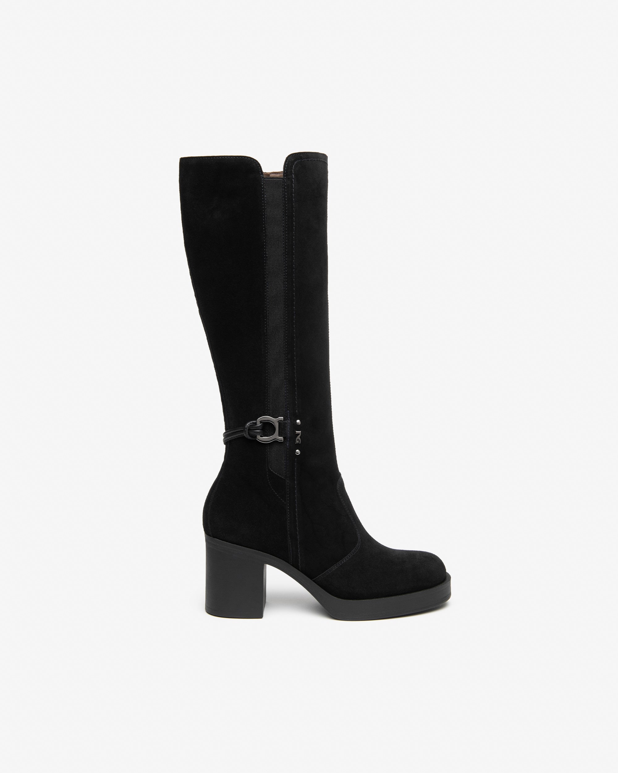 NeroGiardini Bottes botte femme cuir velours talon 75 mm 38