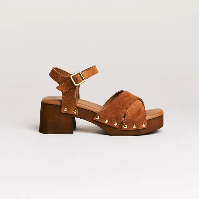 Semerdjian Micol Crosta Cognac sandales cuir talon 5,5 cm