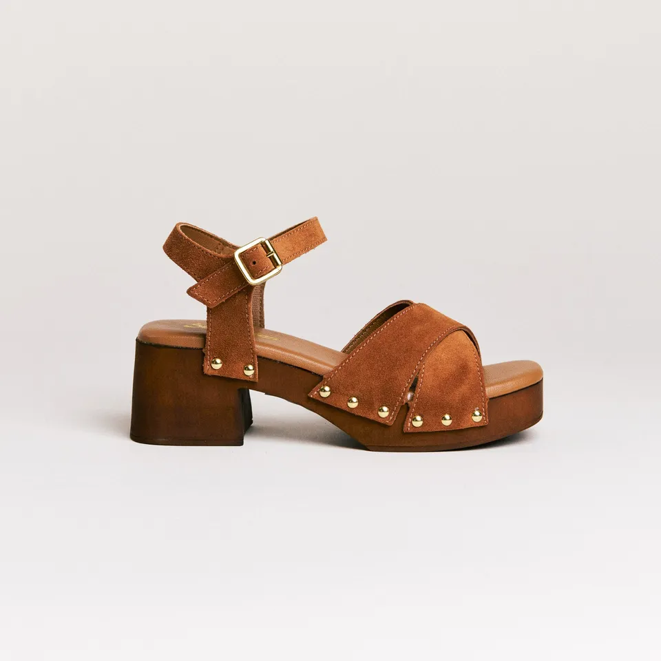 Semerdjian Micol Crosta Cognac sandales cuir talon 5,5 cm
