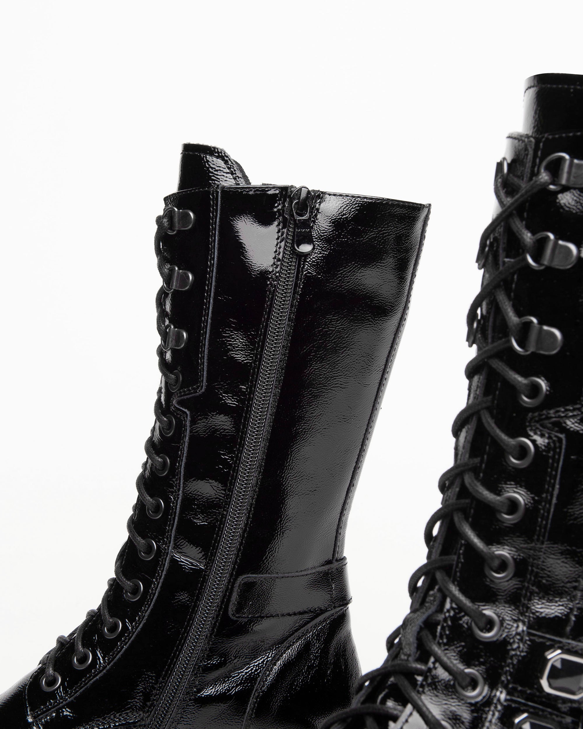 NeroGiardini Bottes Femme Vernis Détails Métal